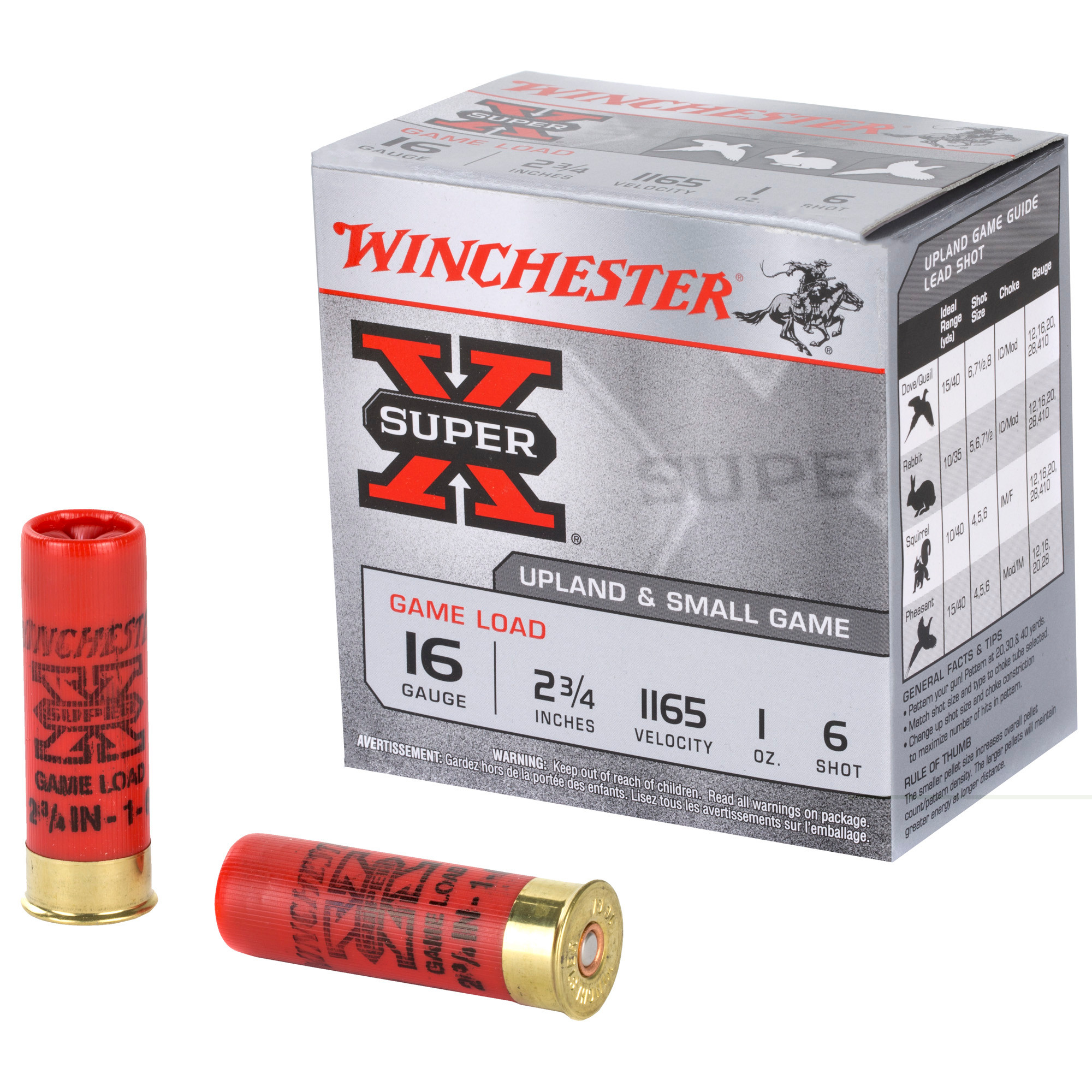 Winchester Super-X Game Loads Ammunition 16 Gauge 2-3/4" 1 oz #6 Shot