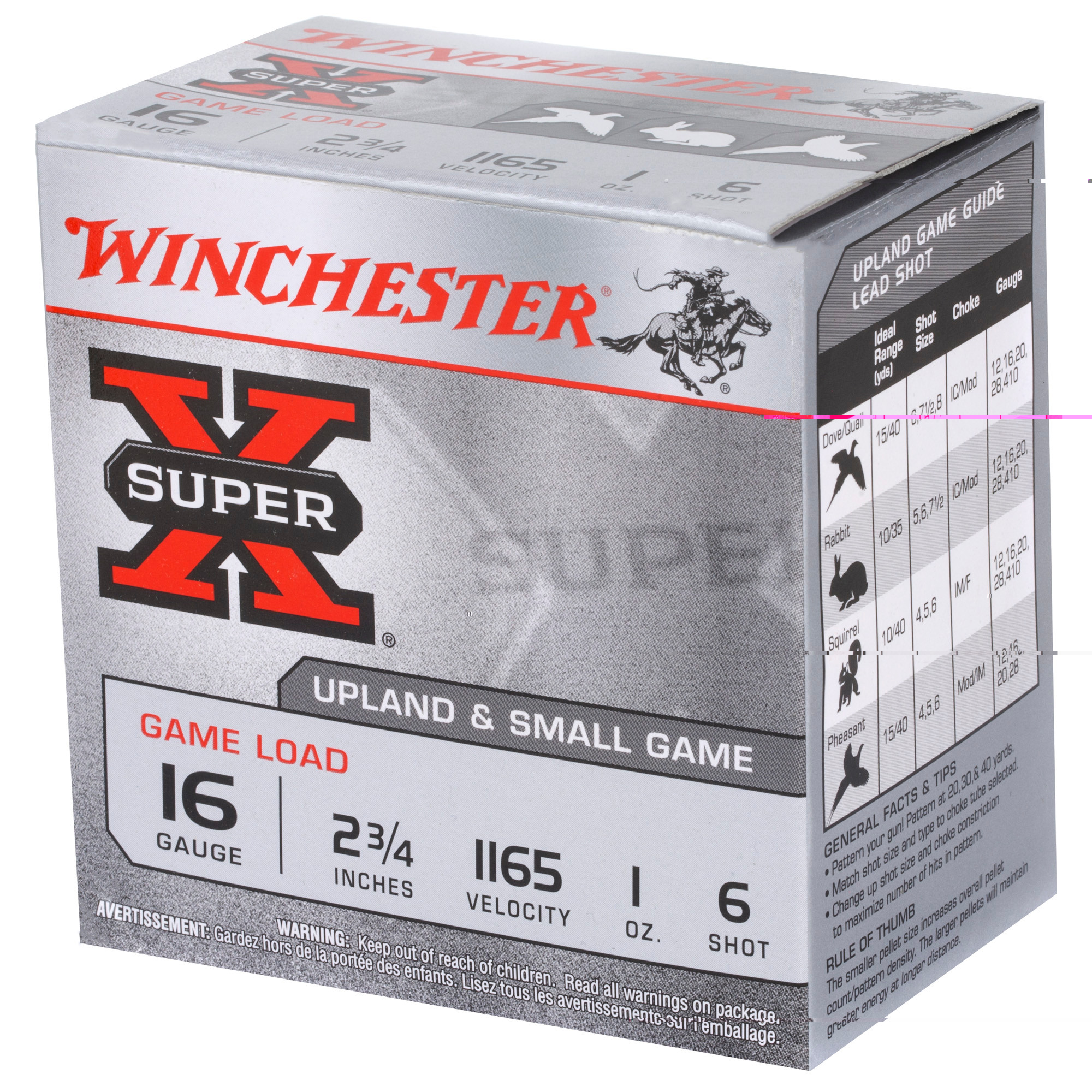 Winchester Super-X Game Loads Ammunition 16 Gauge 2-3/4" 1 oz #6 Shot