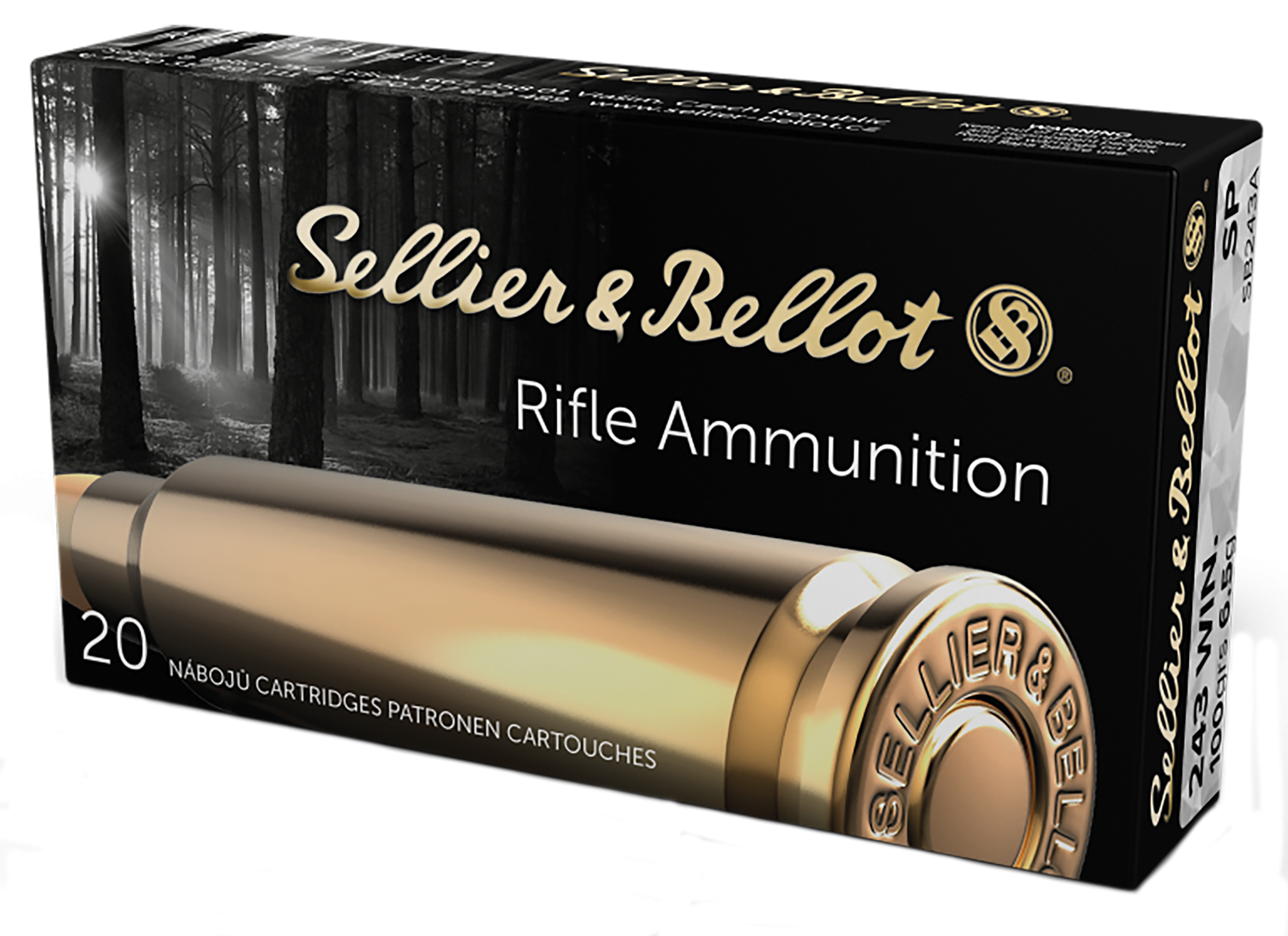 Sellier & Bellot SB243A Rifle243 Win 100 gr 2854 fps Soft Point (SP) 20 Bx/25 Cs