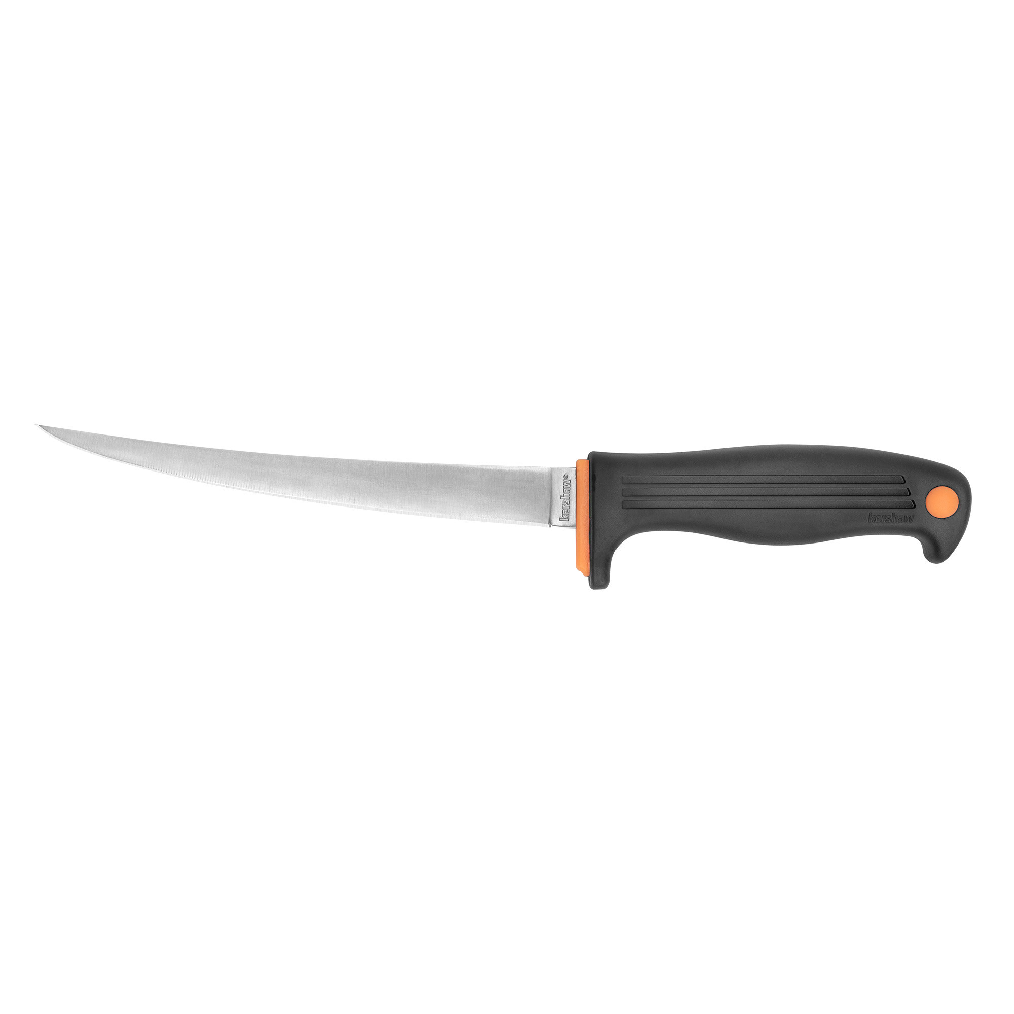 Kershaw 1257X Clearwater7" Fixed Fillet Plain Satin 420J2 SS Blade Black Co-polymer Handle Includes Sheath
