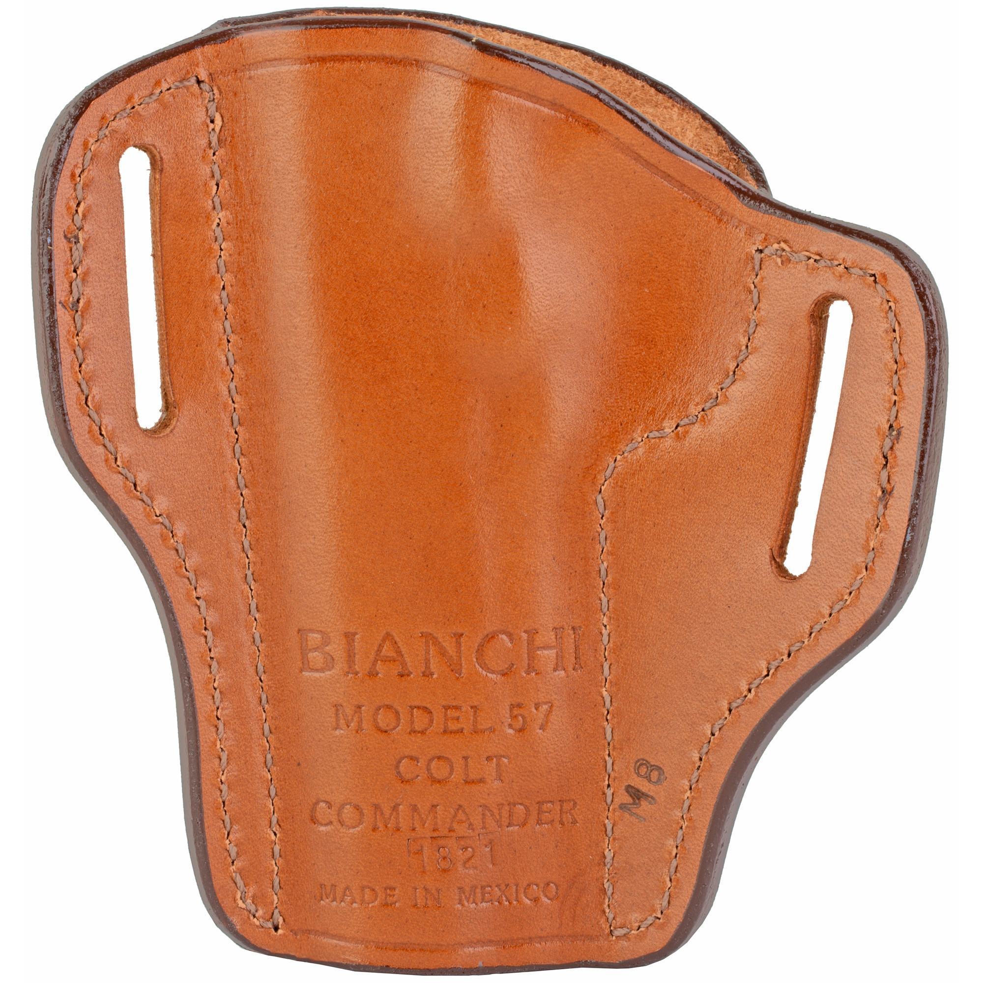 Bianchi 23940 57 RemedyOWB Size 12 Tan Leather Belt Slide Fits Colt 1911 Commander Right Hand