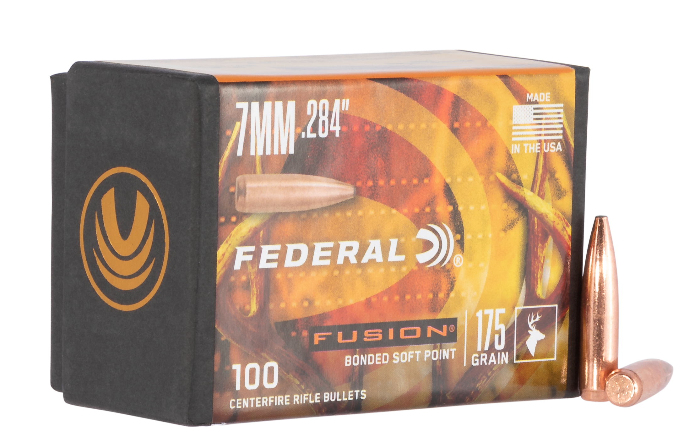 Federal FB284F4 Fusion Component Fusion 7mm .284 175 gr Fusion Soft Point 100 Per Box