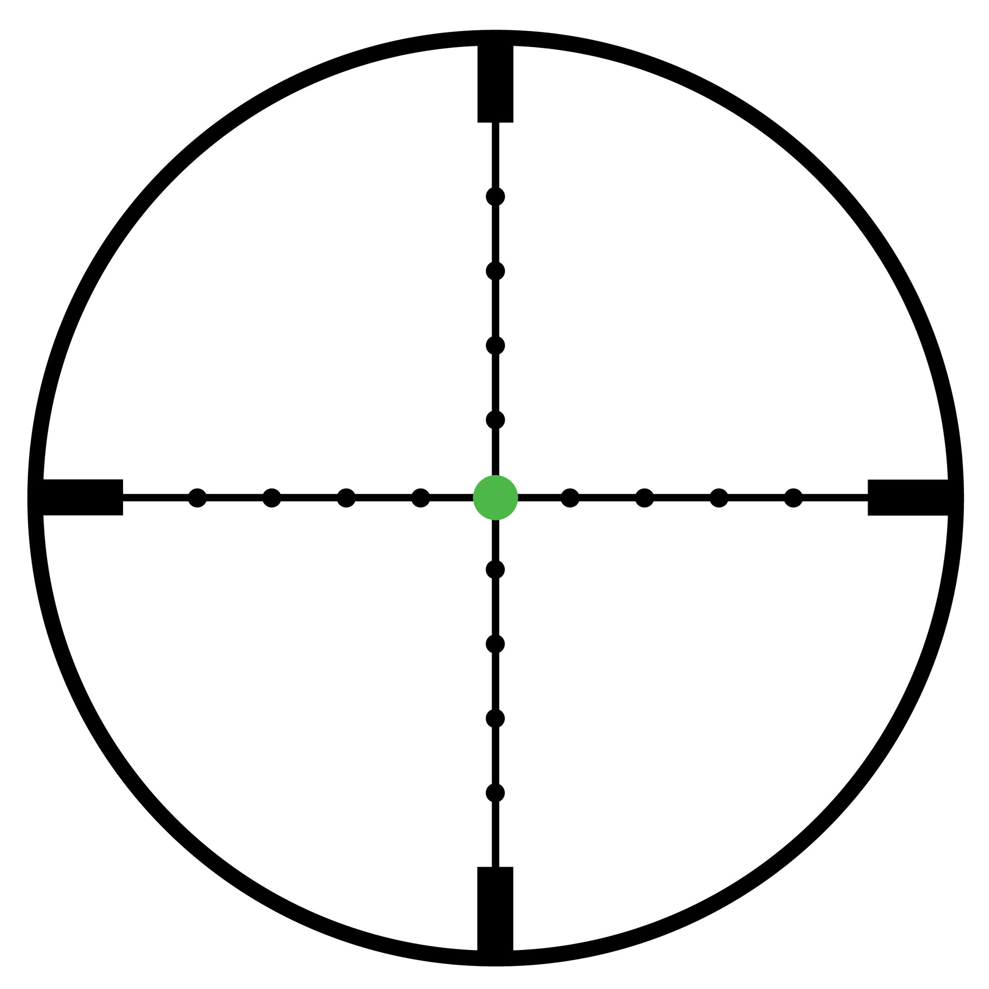 Trijicon 5-20x50 AccuPoint 30mm Rifle Scope Matte, Mil-Dot Crosshair w/ Green Dot