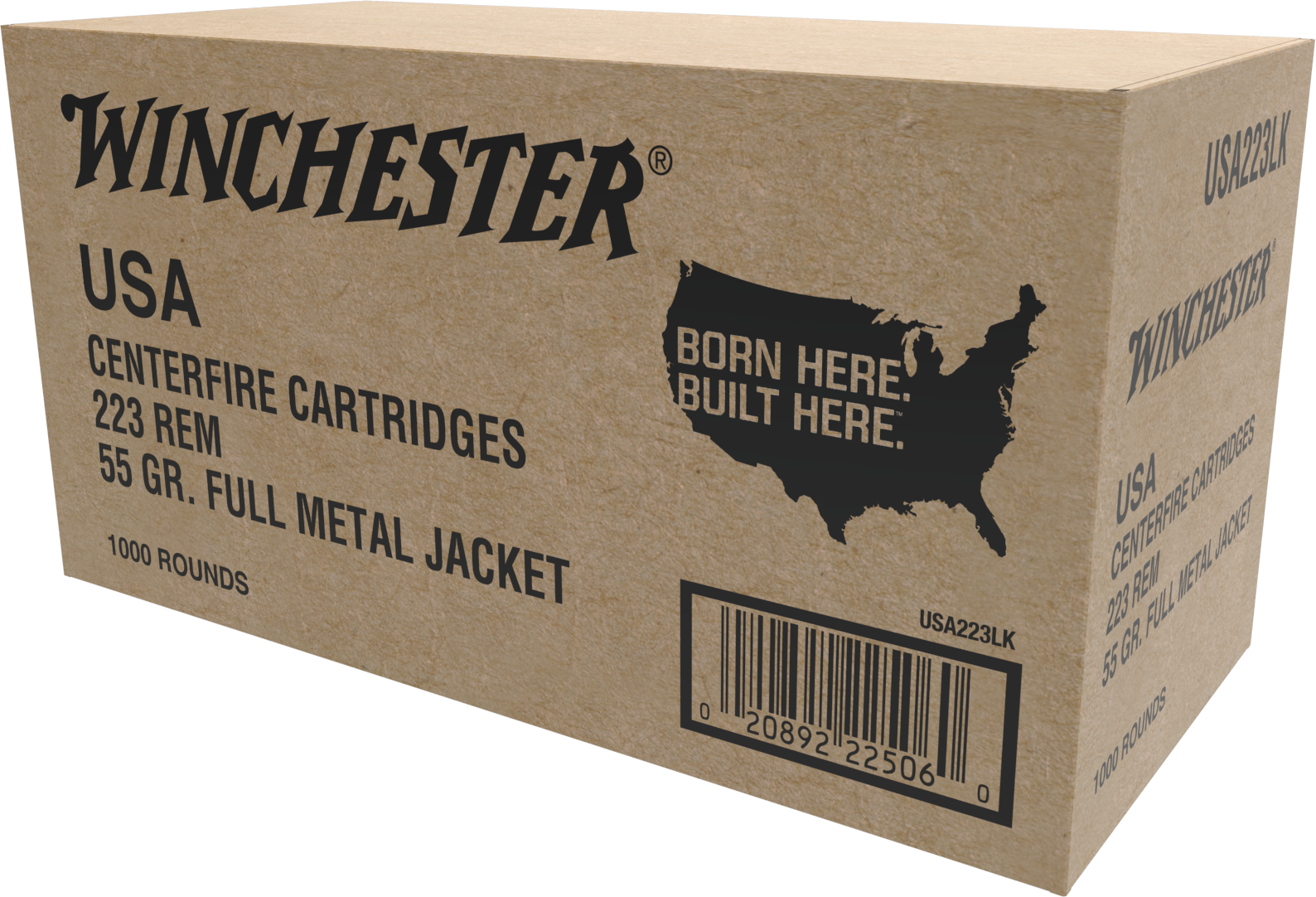 Winchester USA Ammunition 223 Remington 55 Grain Full Metal Jacket