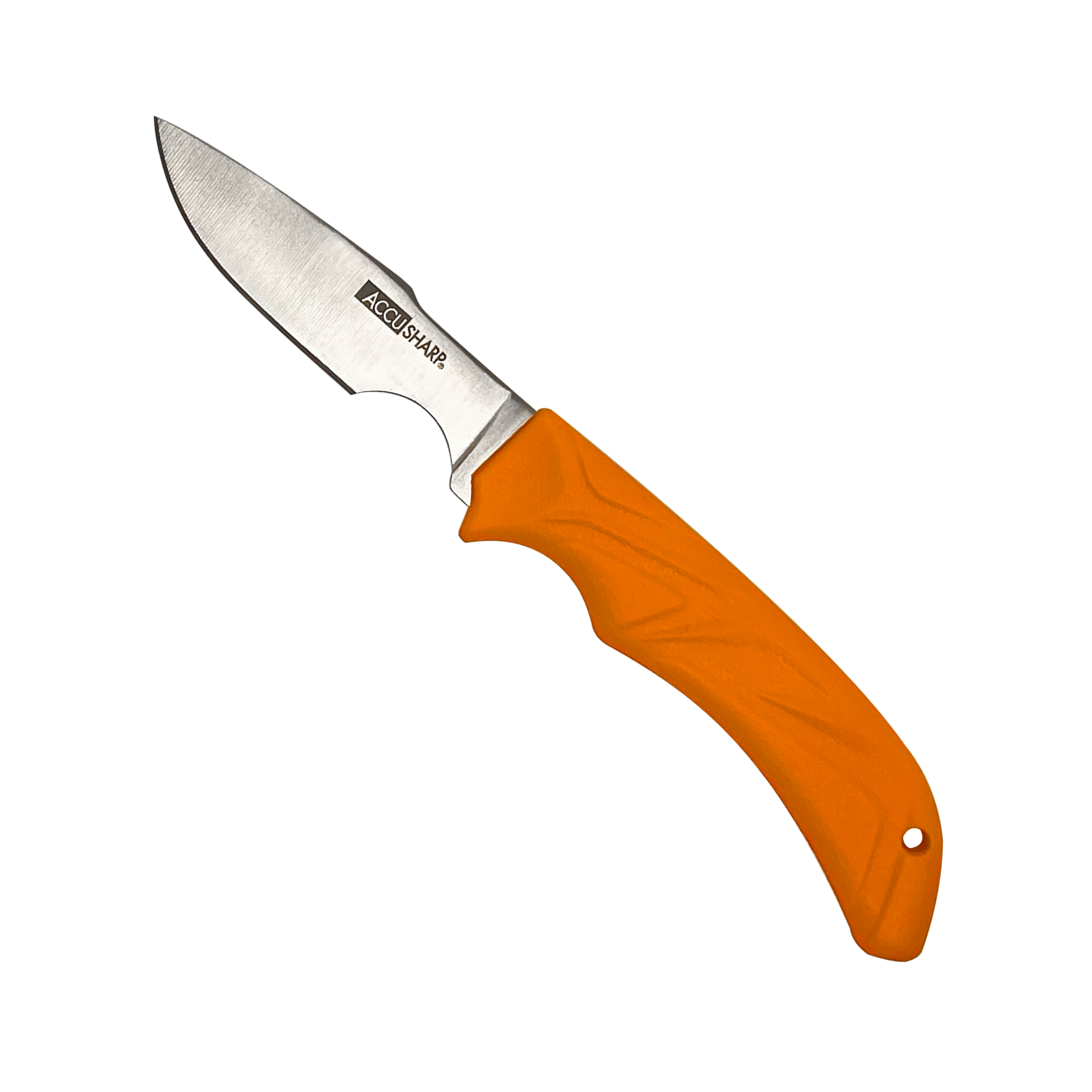 AccuSharp 731C CapingFixed Caping 3.50" Stainless Steel Blade/Blaze Orange Ergonomic Anti-Slip Handle