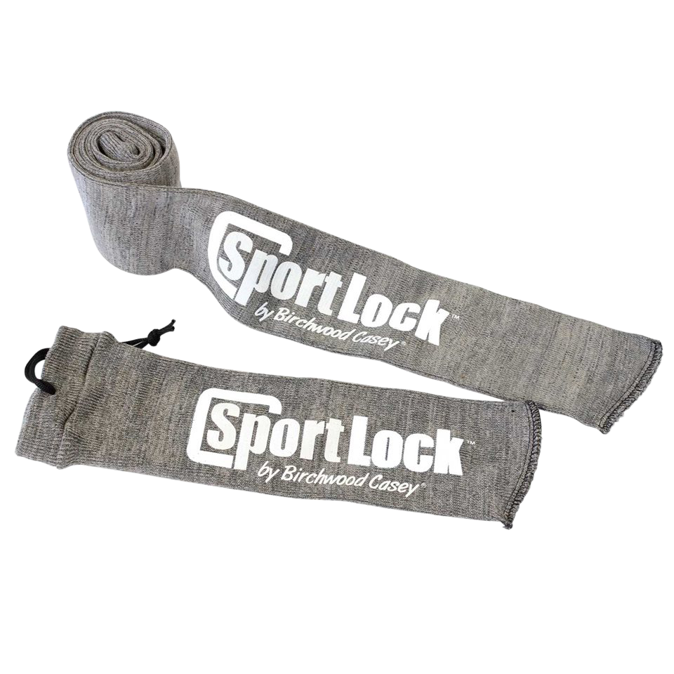Birchwood Casey 06950 SportLock Silicone Gun Sleeve made of Cotton with Gray Finish for Handguns 15" L