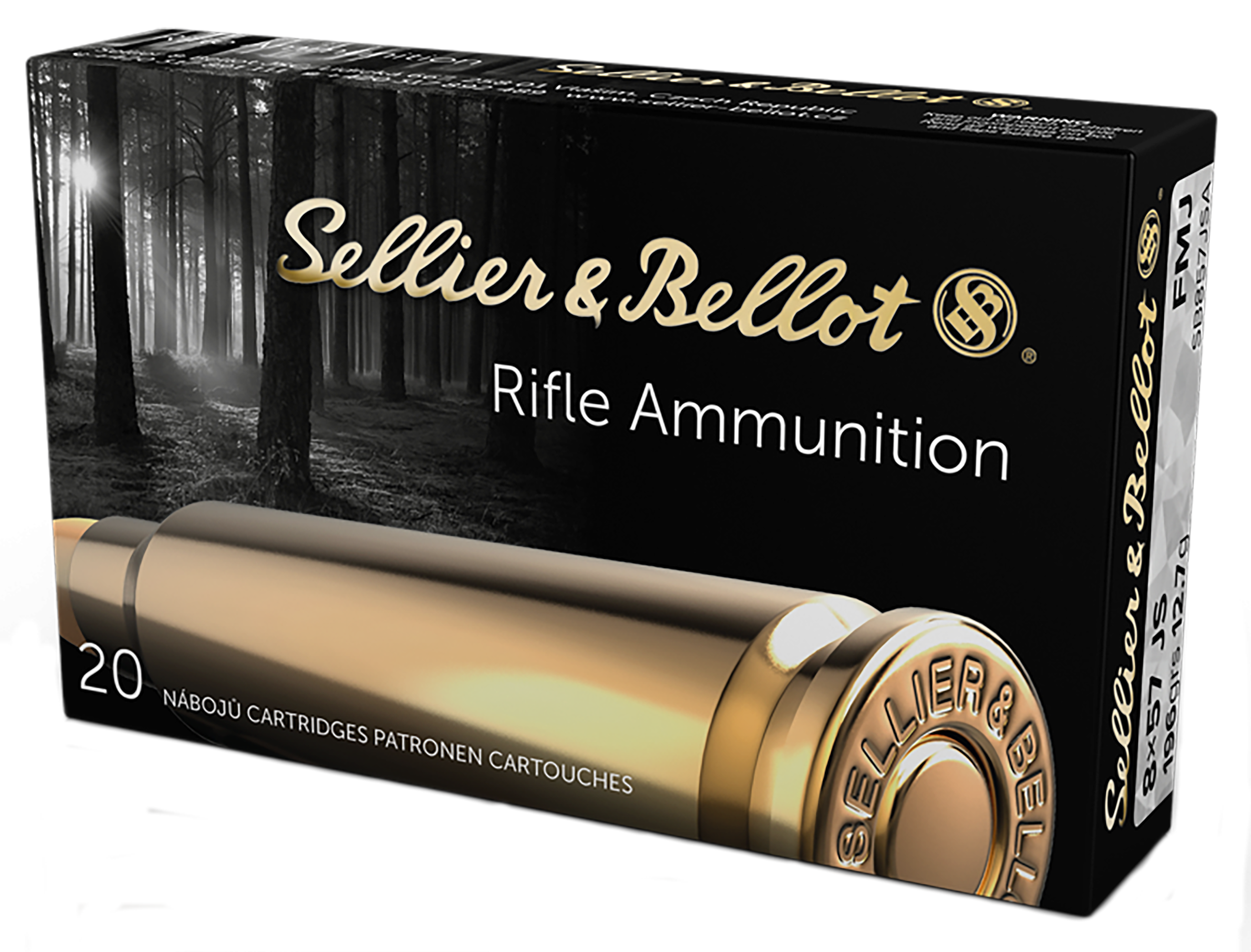 Sellier & Bellot Ammunition 8x57mm JS Mauser (8mm Mauser) 196 Grain Full Metal Jacket 20RD