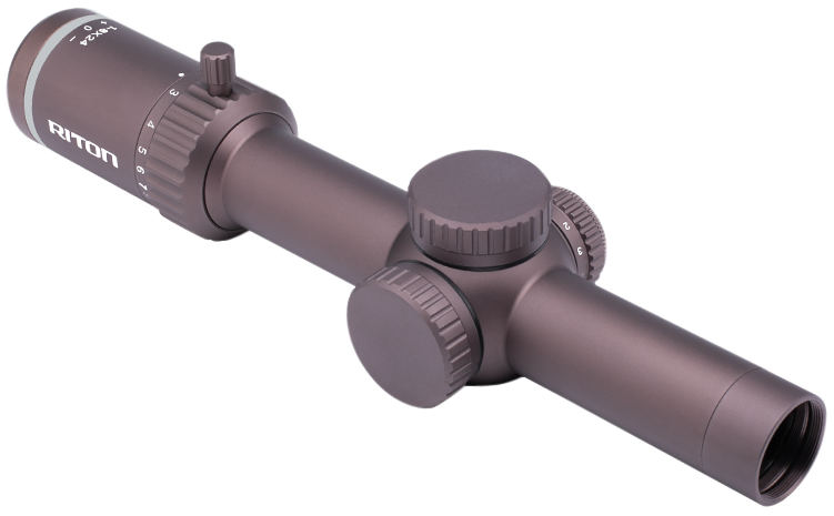Riton Optics 3T18ASIFDE2 3 Tactix Flat Dark Earth 1-8x24mm 30mm Tube Illuminated OT Reticle