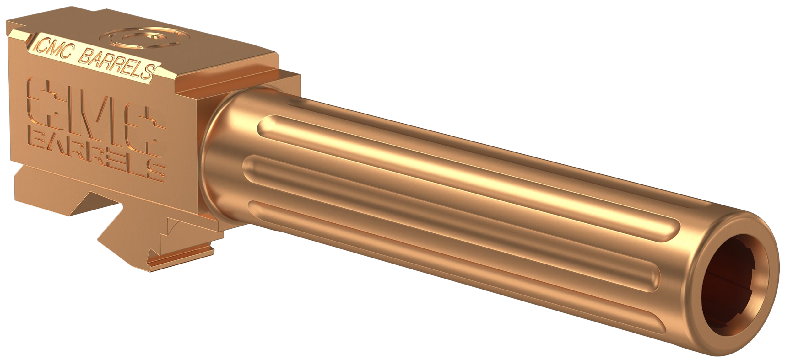 CMC Triggers 75524 Match PrecisionCompatible w/ Glock 19 Gen3-4 9mm Luger 4.01" Bronze Bead Blasted Satin DLC Stainless Steel Fluted Match Grade Barrel