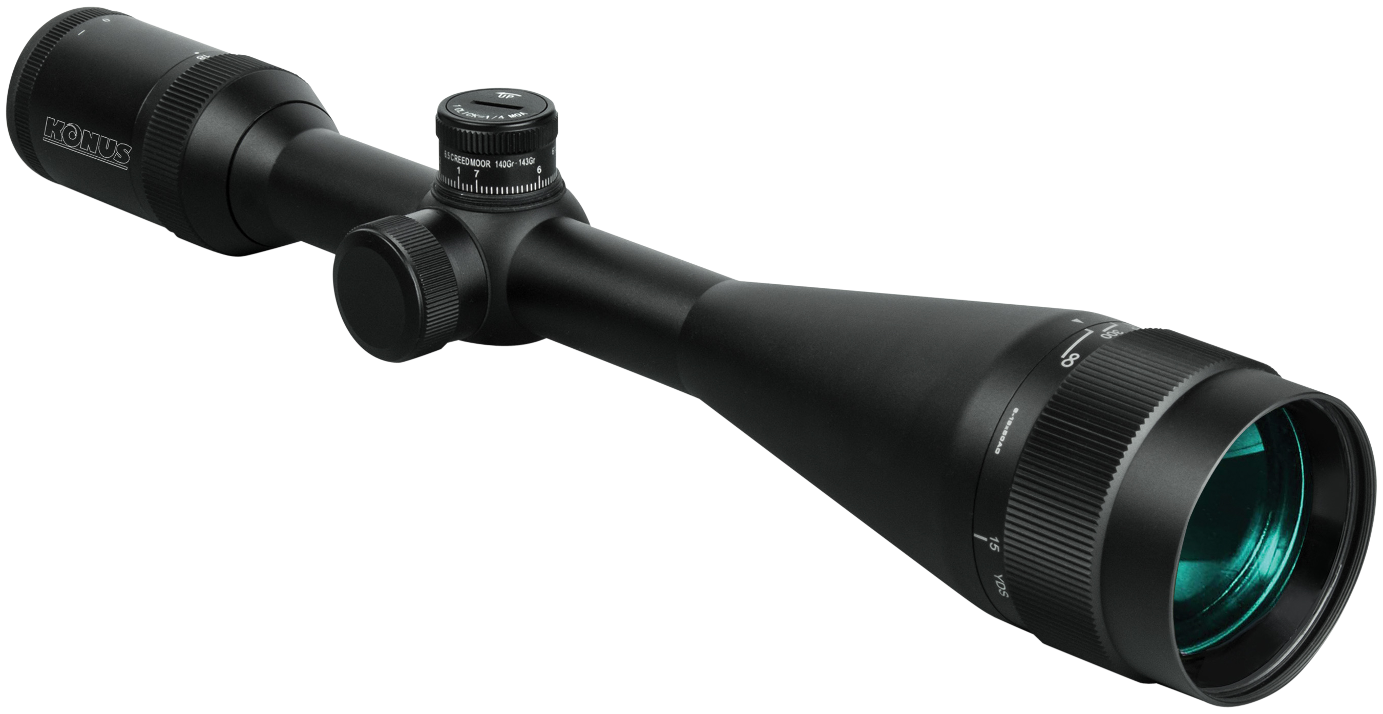 Konus 7227 Konus-CX Matte Black 6-18x 50mm 25.40mm Tube Duplex 6.5 Creedmoor Reticle