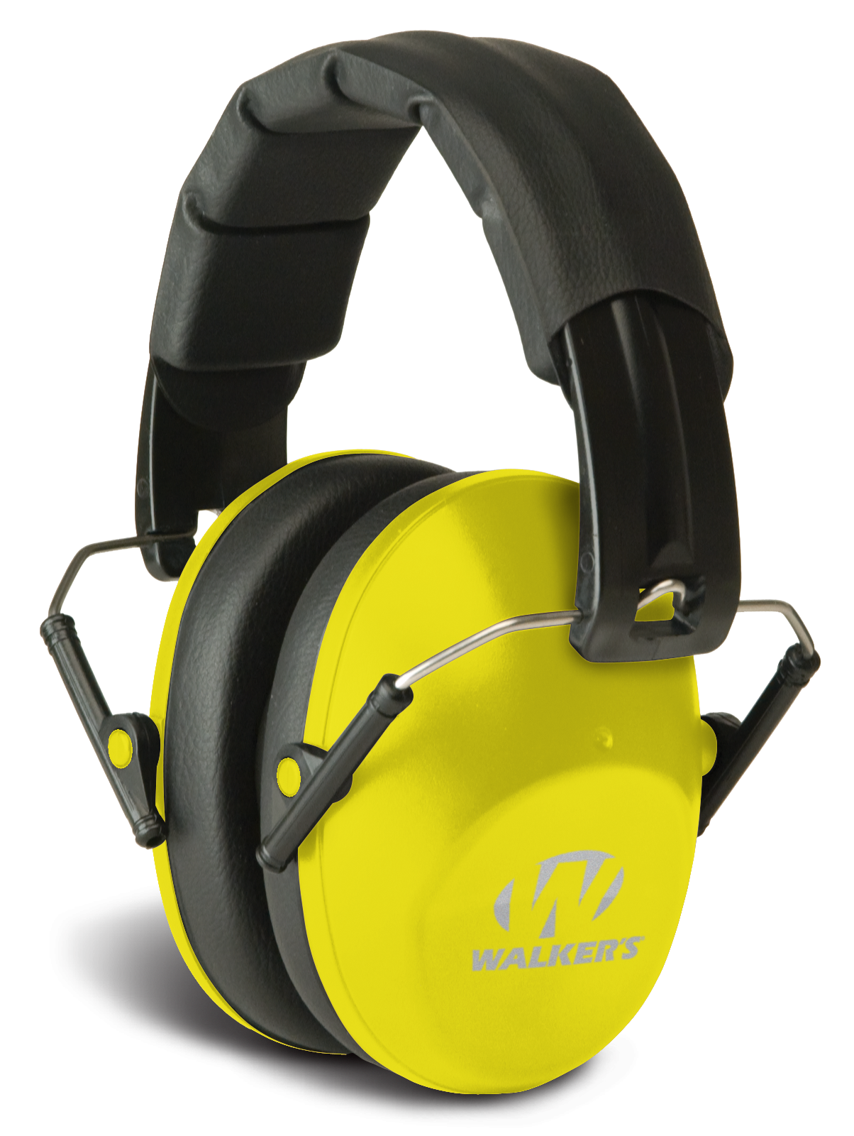 Walker's GWPFPM1YL Pro Low Profile Passive Muff Polymer 22 dB Over the Head Black/Yellow Adult