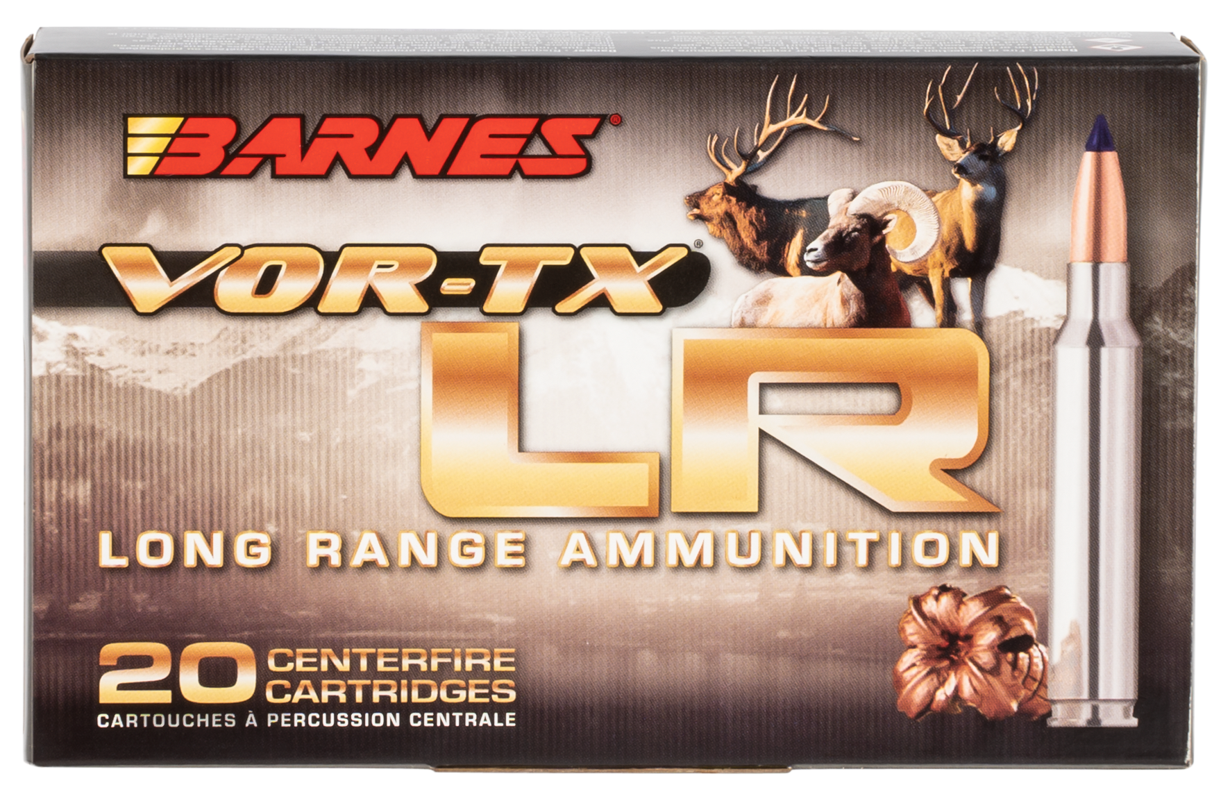 Barnes VOR-TX Long Range Ammunition 6.5 Creedmoor 127 Grain LRX Polymer Tipped Boat Tail Lead-Free 20RD
