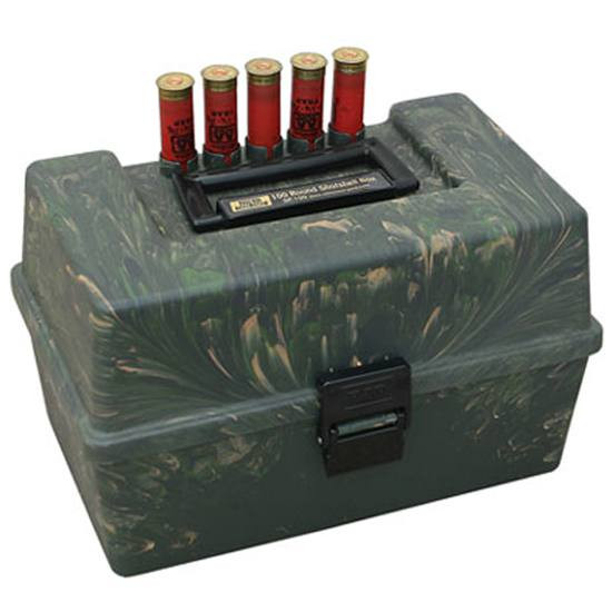 MTM Deluxe Dual Gauge Flip-Top Shotshell Box with Handle 12 or 20 Gauge 2-3/4", 3" 100-Round Camo