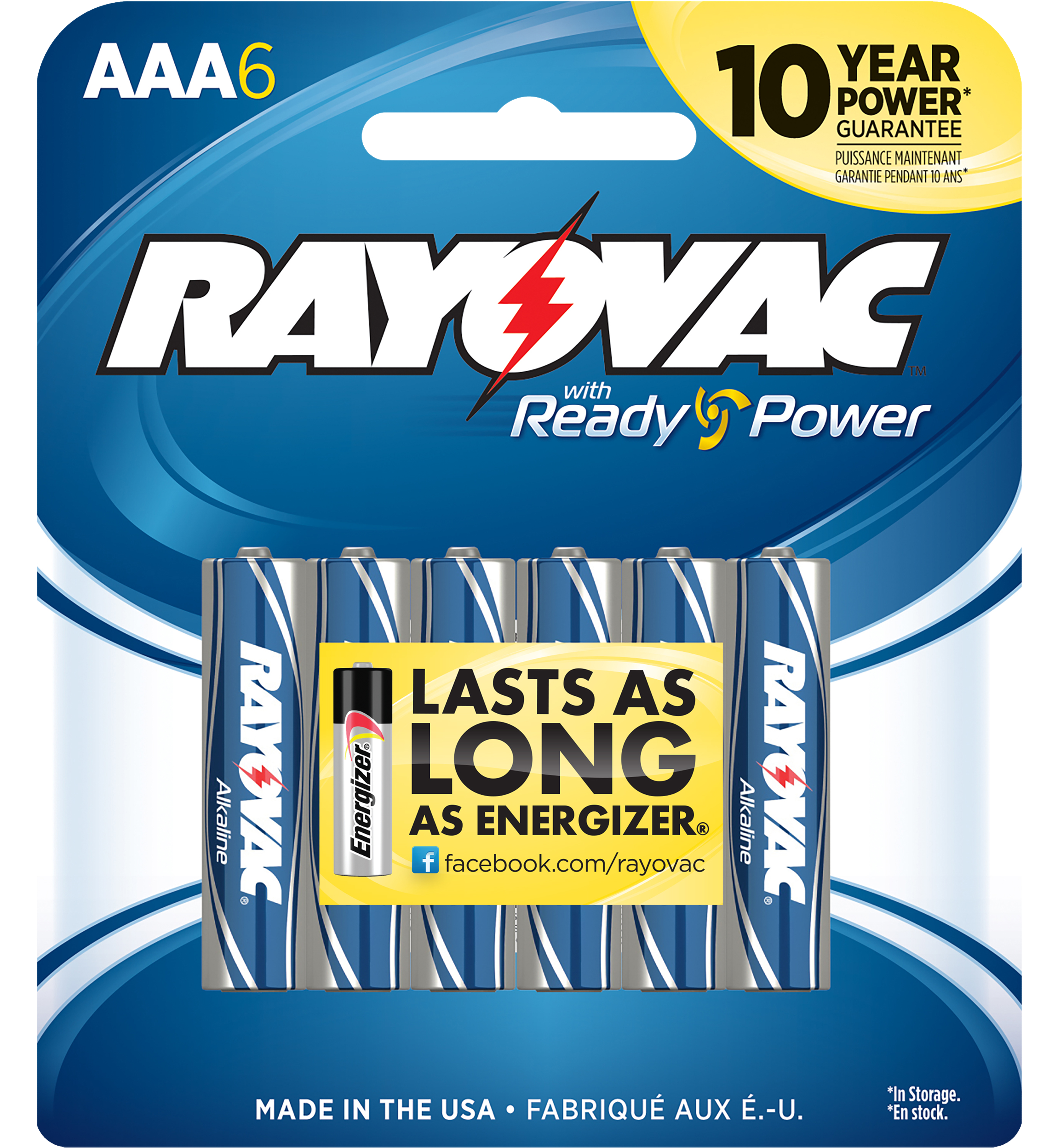 Rayovac 8246F AAA1.5V Alkaline 2700 mAh 6 Pack