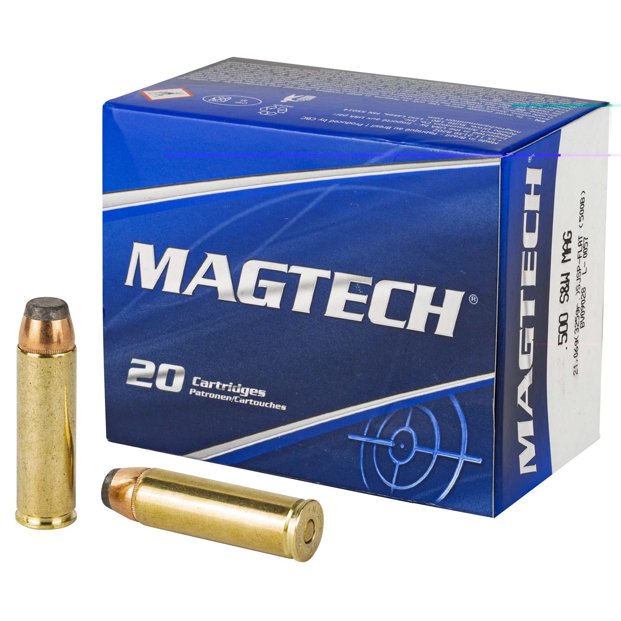 Magtech Ammunition 500 S&W Magnum 325 Grain Semi-Jacketed Soft Point 20RD