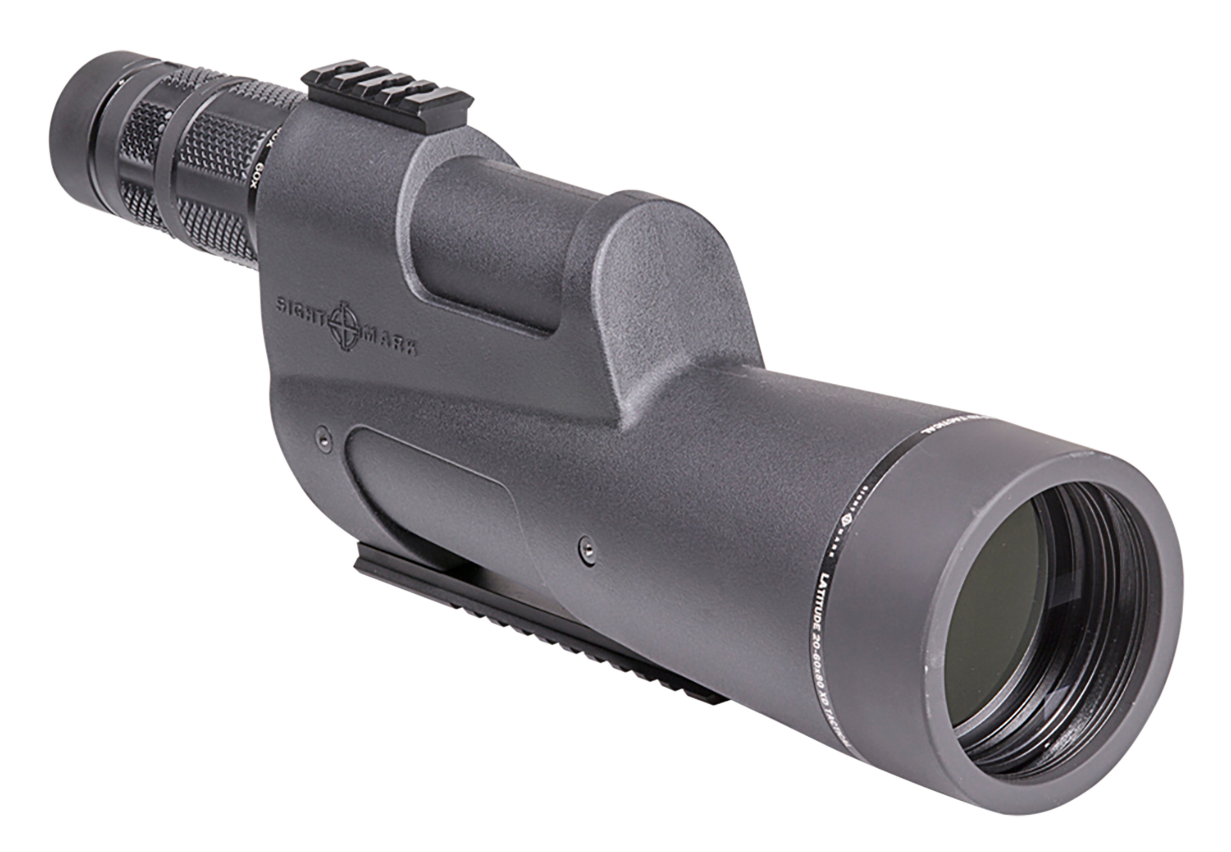 Sightmark 20-60x80 Latitude XD Tactical Spotting Scope Black, Straight Body, w/ Lens Covers & Carrying Case
