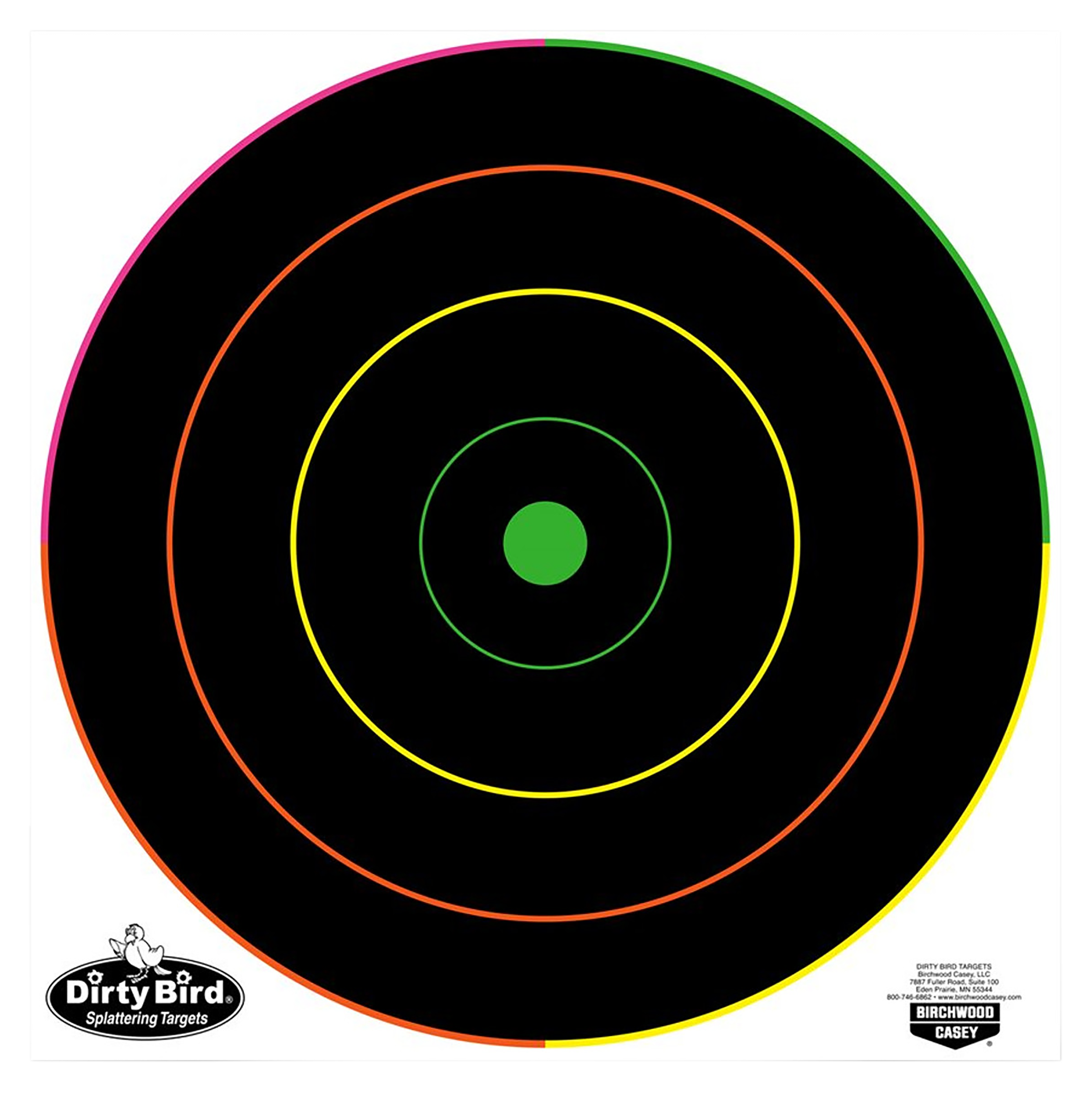 Birchwood Casey 35870 Dirty Bird Bull's-Eye Bullseye Tagboard Target 12" 100 Per Pkg