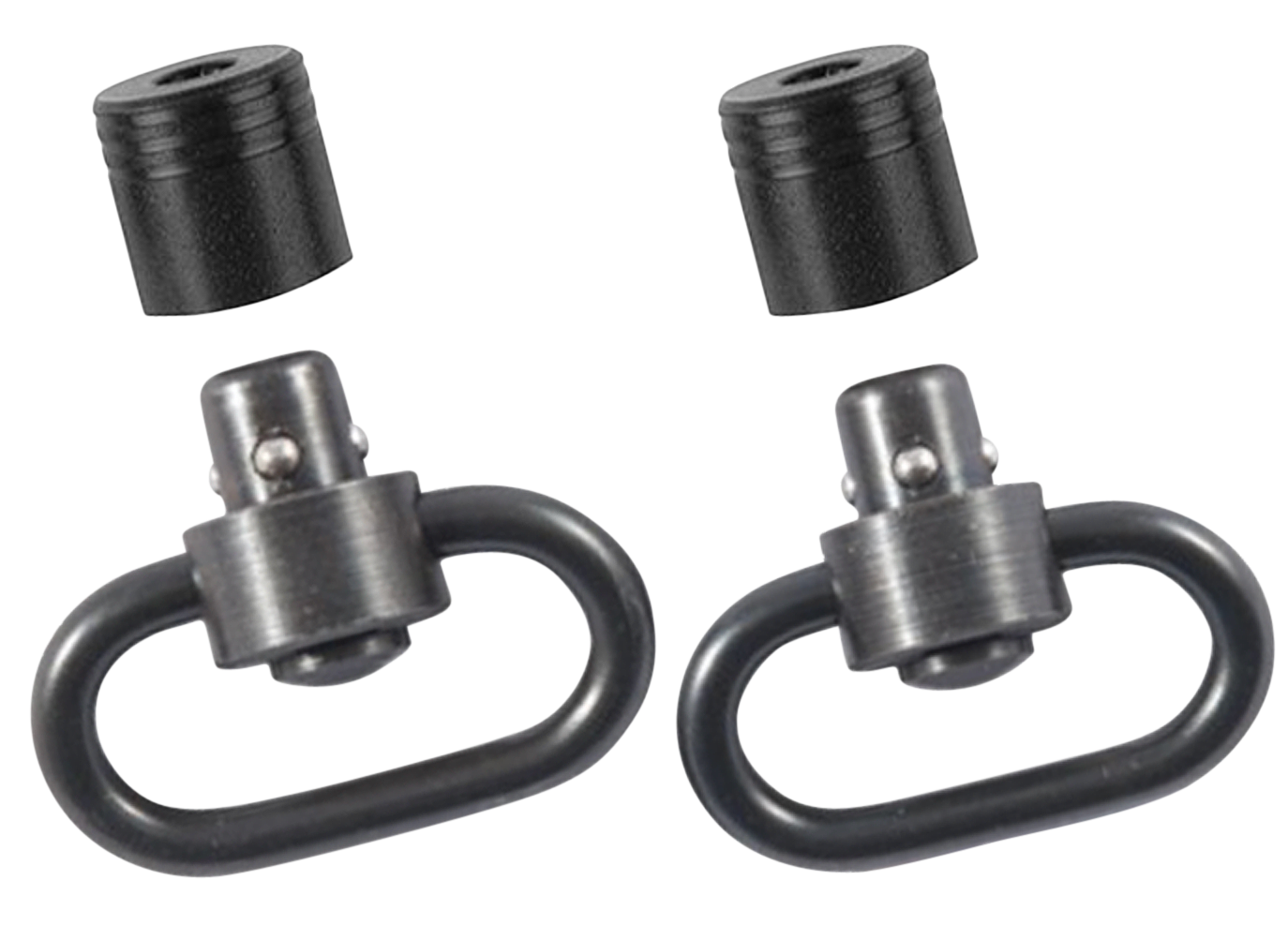 Outdoor Connection PBS19122 Push Button Swivel Set1.25" Black Steel