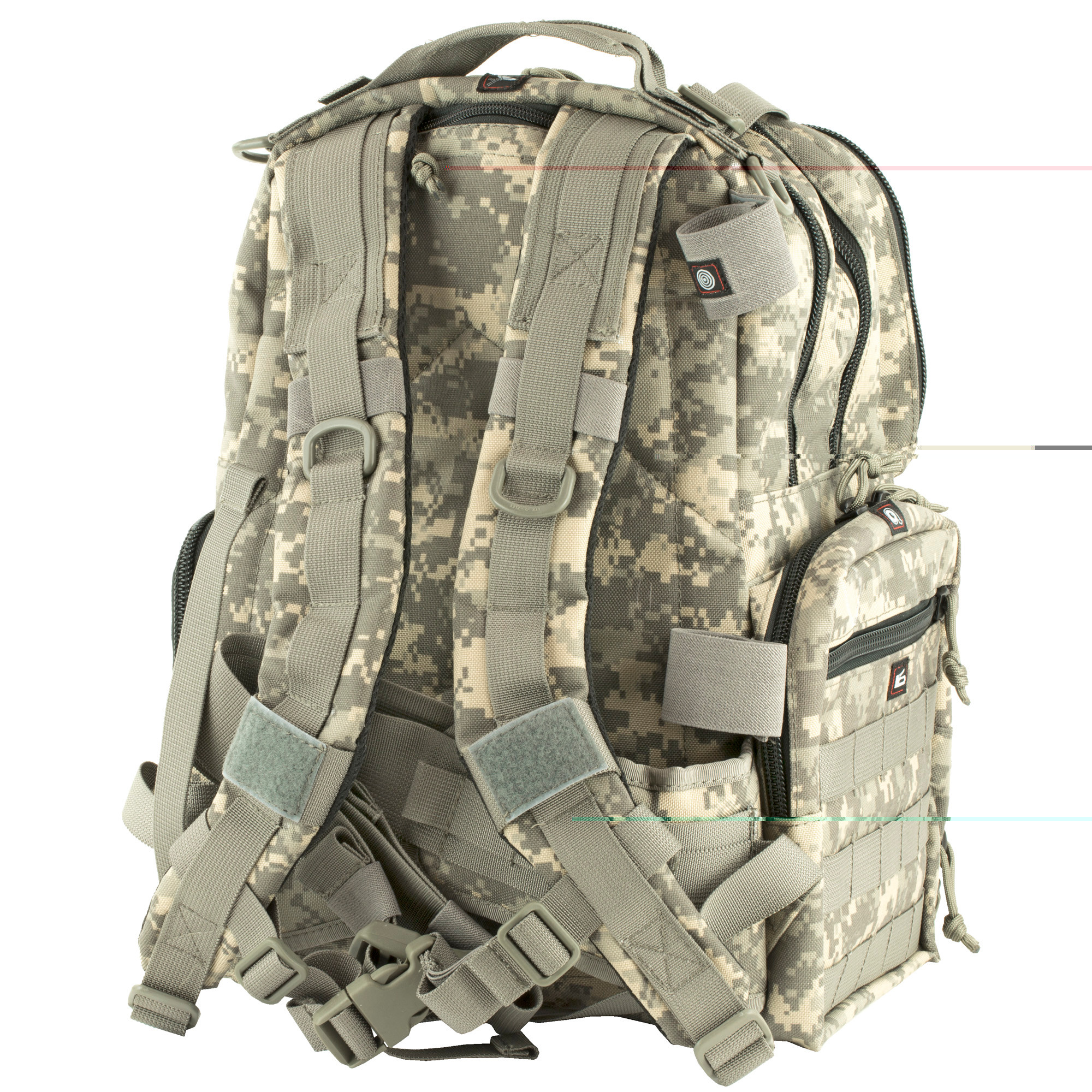 GPS Bags T1612BPD Tactical Backpack Fall Digital 1000D Polyester with Removable Pistol Storage, Visual ID Storage System & Lockable Zippers Holds 3 Handguns, Ammo & Accessories