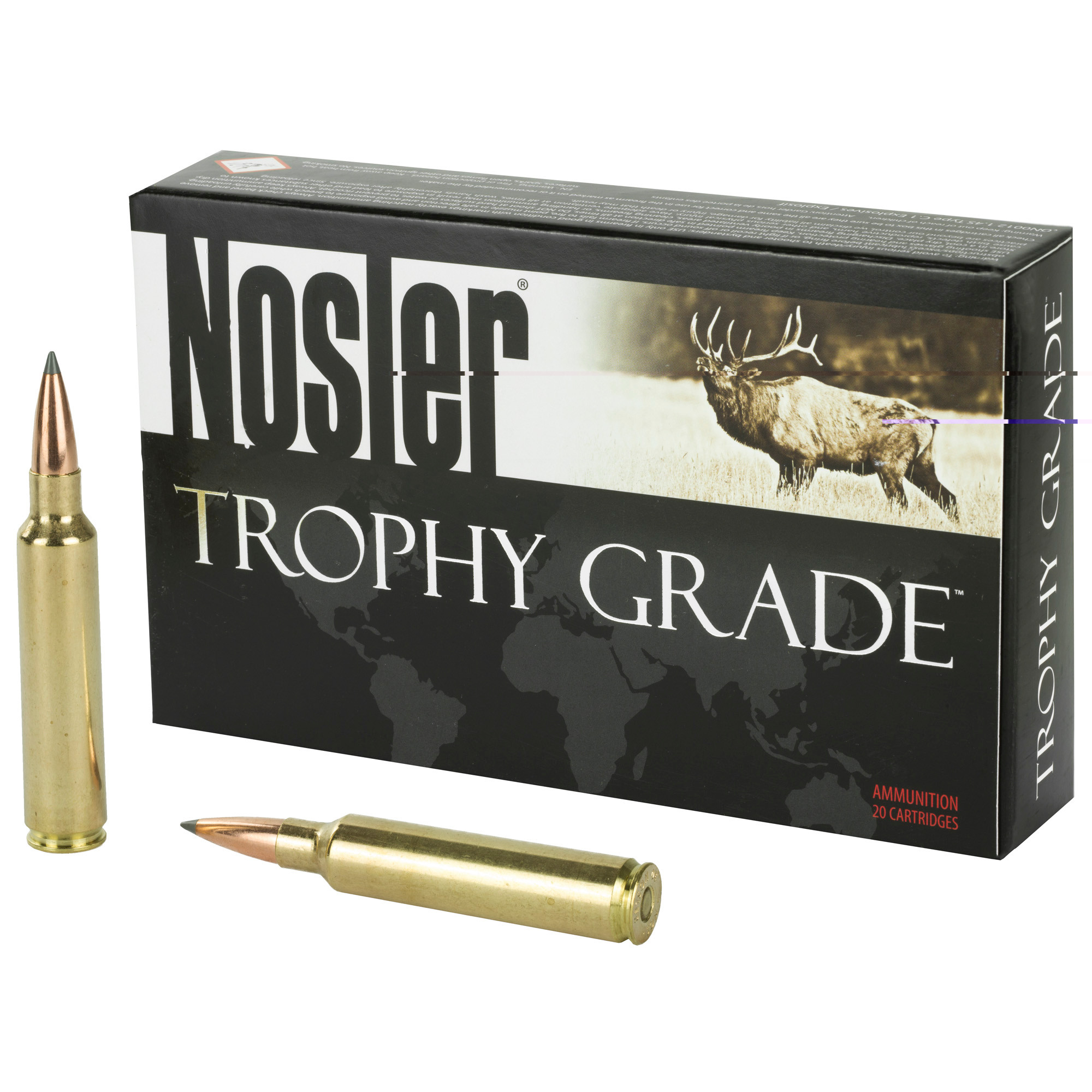 Nosler Trophy Grade Ammunition 30 Nosler 210 Grain AccuBond Long Range 20RD