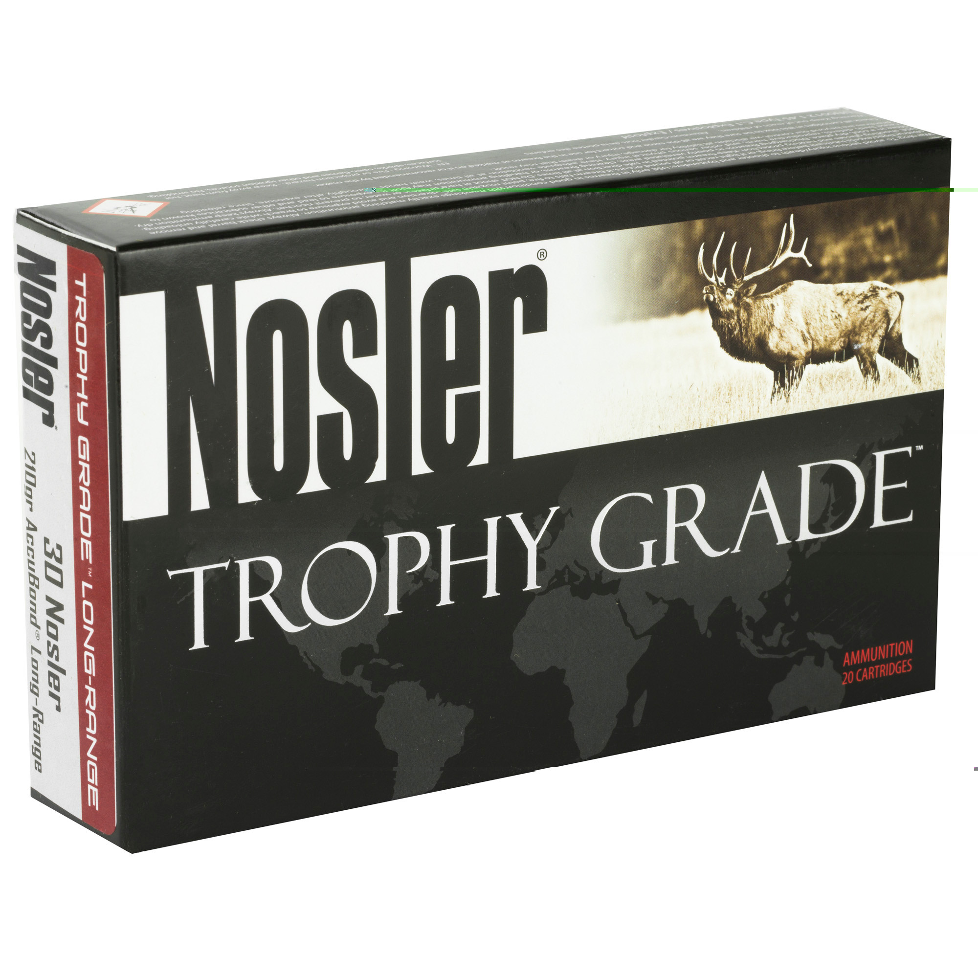 Nosler Trophy Grade Ammunition 30 Nosler 210 Grain AccuBond Long Range 20RD