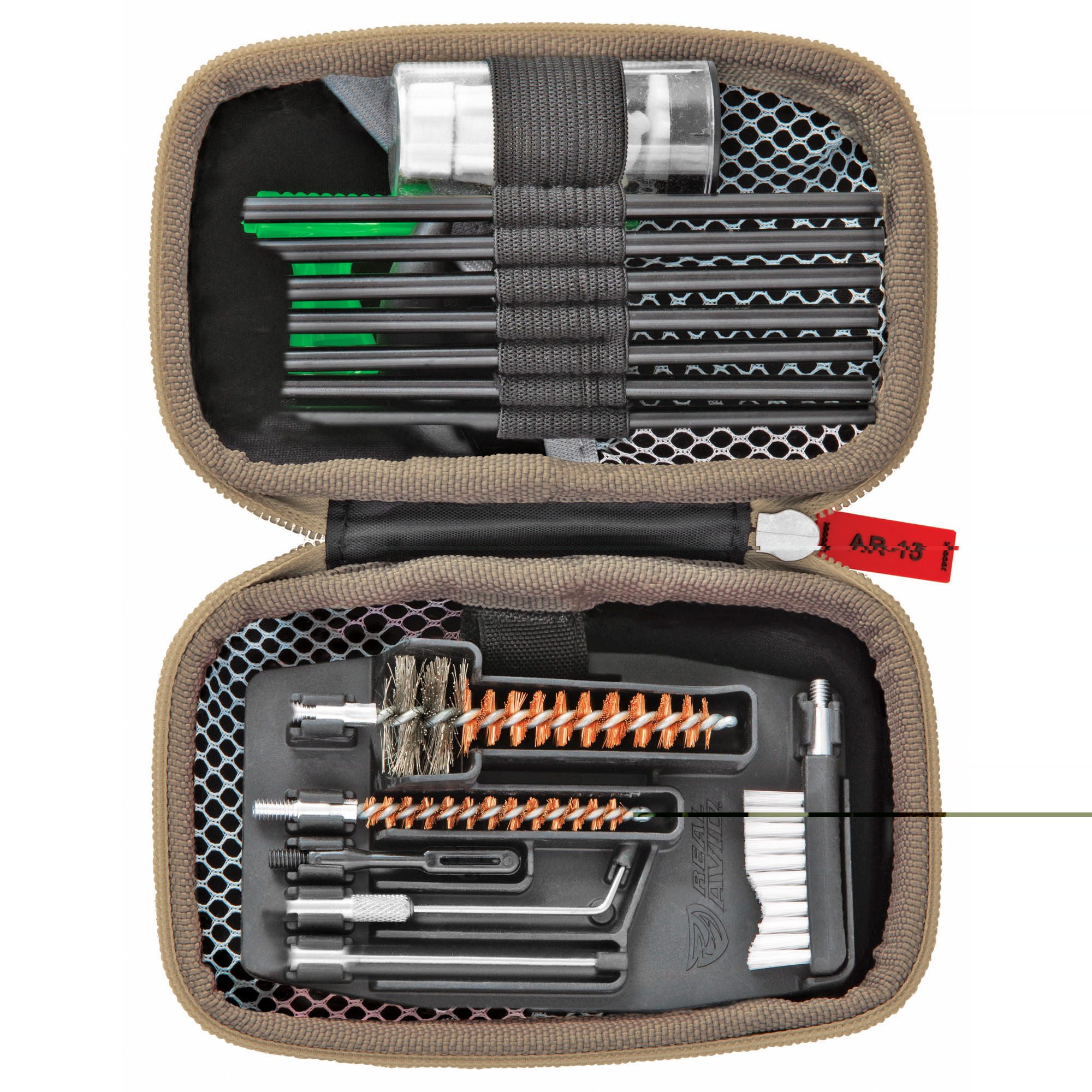 Real Avid AVGCKAR15 Gun Boss AR15 Kit 223 Rem/5.56 NATO AR Platform Firearm Bronze Bristles Includes Nylon Case