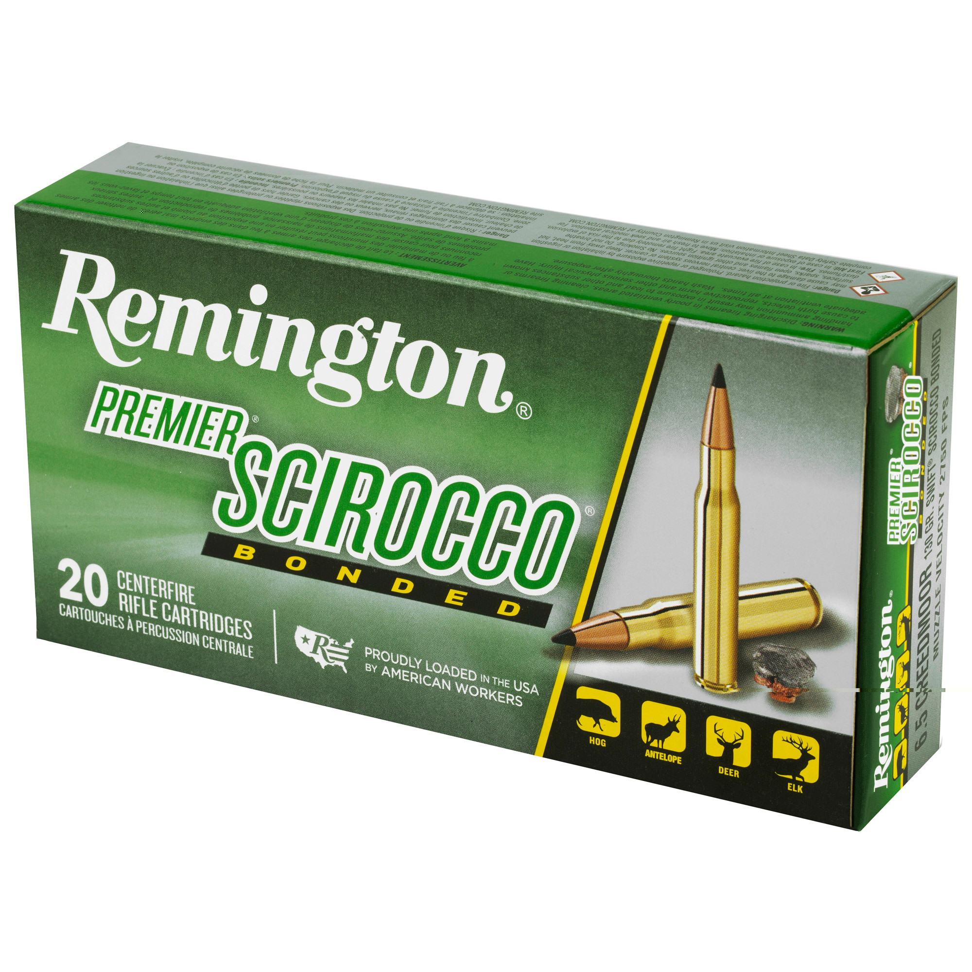 Remington Ammunition 29344 Premier Scirocco Bonded 6.5 Creedmoor 130 gr Swift Scirocco Bonded (SSB) 20 Per Box/ 10 Cs