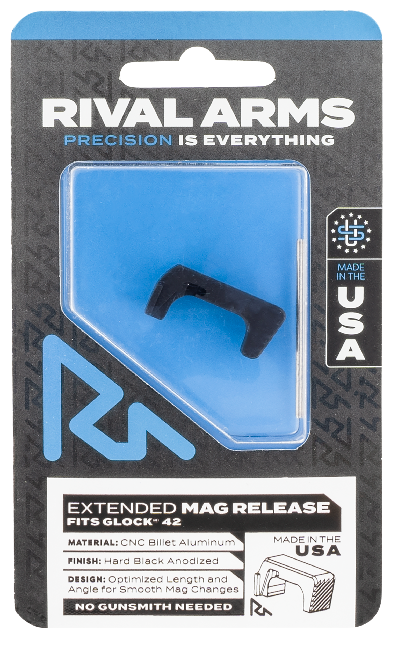 Rival Arms RA72S001A Magazine ReleaseSig P320 Extended Black Aluminum