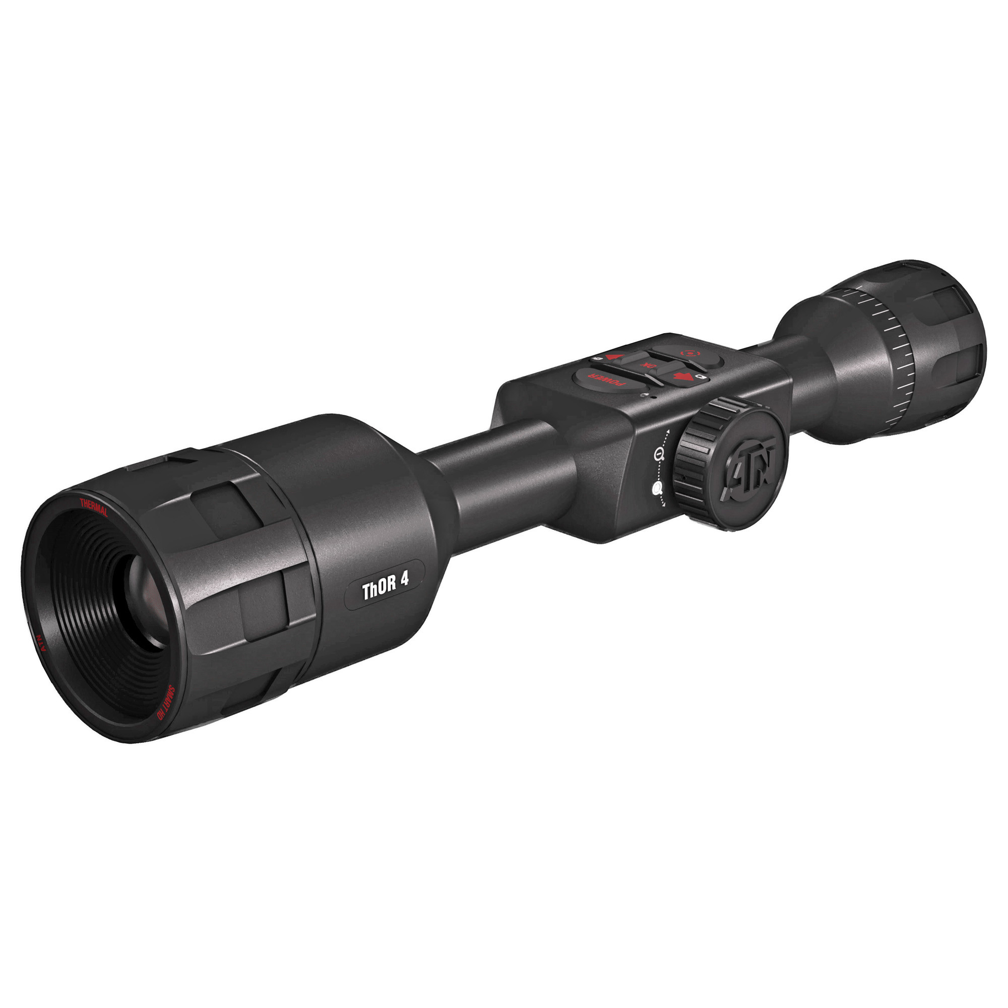 ATN TIWST4642A Thor 4 640 Thermal Rifle Scope Black Anodized 1.5-15x Multi Reticle 640x480 Resolution Features Rangefinder