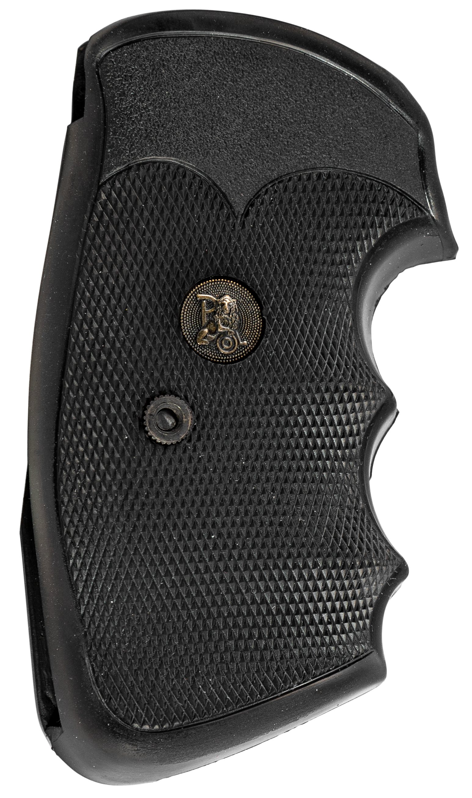 Pachmayr 02529 Gripper Professional Grip Checkered Black Rubber with Finger Grooves for Colt Python, Trooper