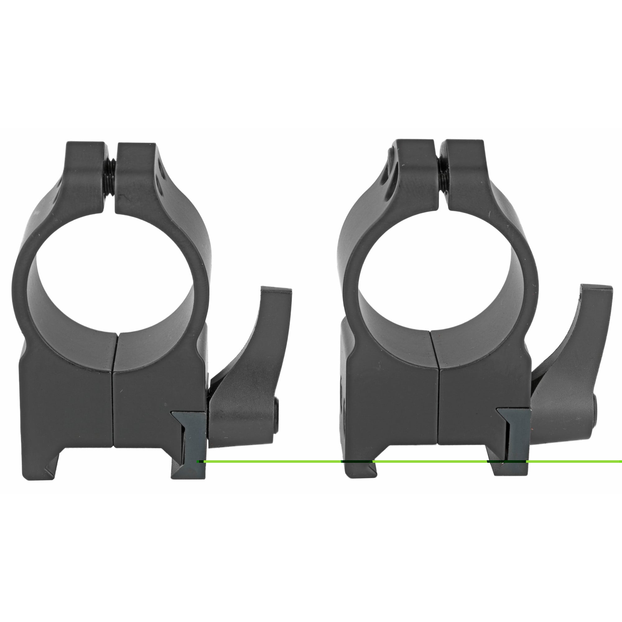 Warne 202LM Maxima Vertical Ring Set Quick Detach For Rifle Maxima/Weaver/Picatinny High 1" Tube Matte Black Steel