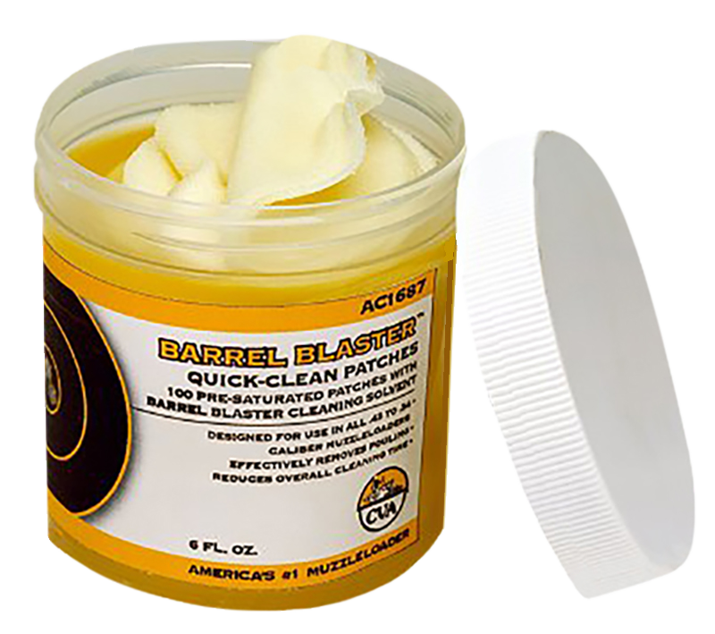 CVA Barrel Blaster Quick Clean Black Powder Cotton Cleaning Patches