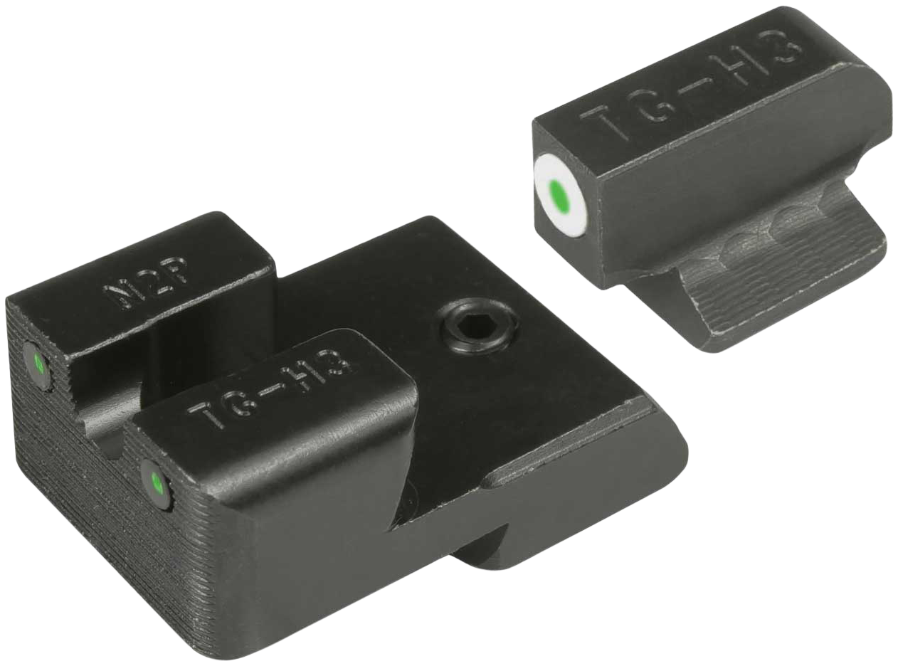 TruGlo TGTG231N4W Tritium ProBlack | Green Tritium White Outline Front Sight Green Tritium Rear Sight