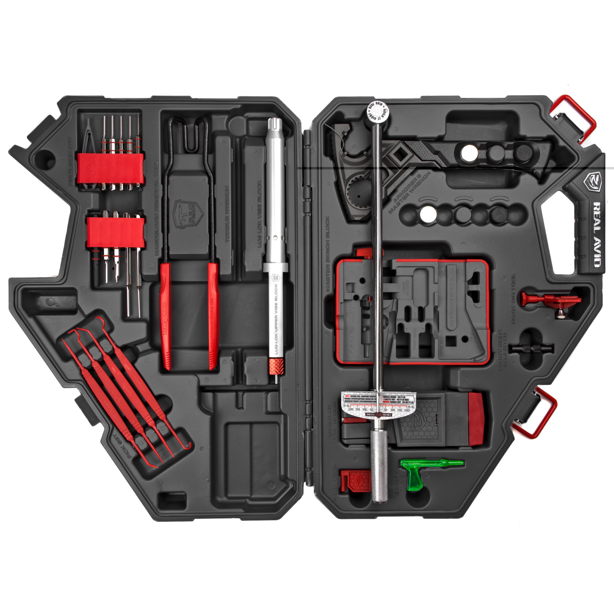 Real Avid AVAR15AMK AR15 Master Kit Gray/Red Multiple