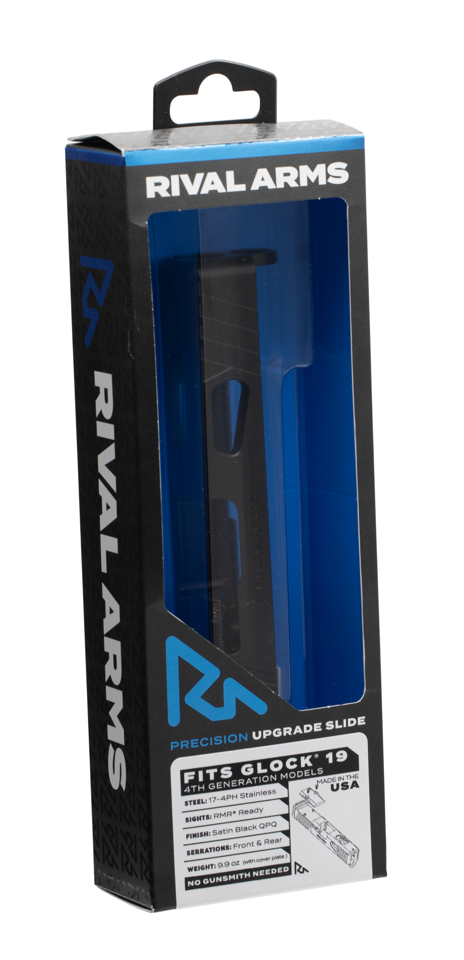 Rival Arms Slide Glock 19 Gen 4 RMR Cut Stainless Steel