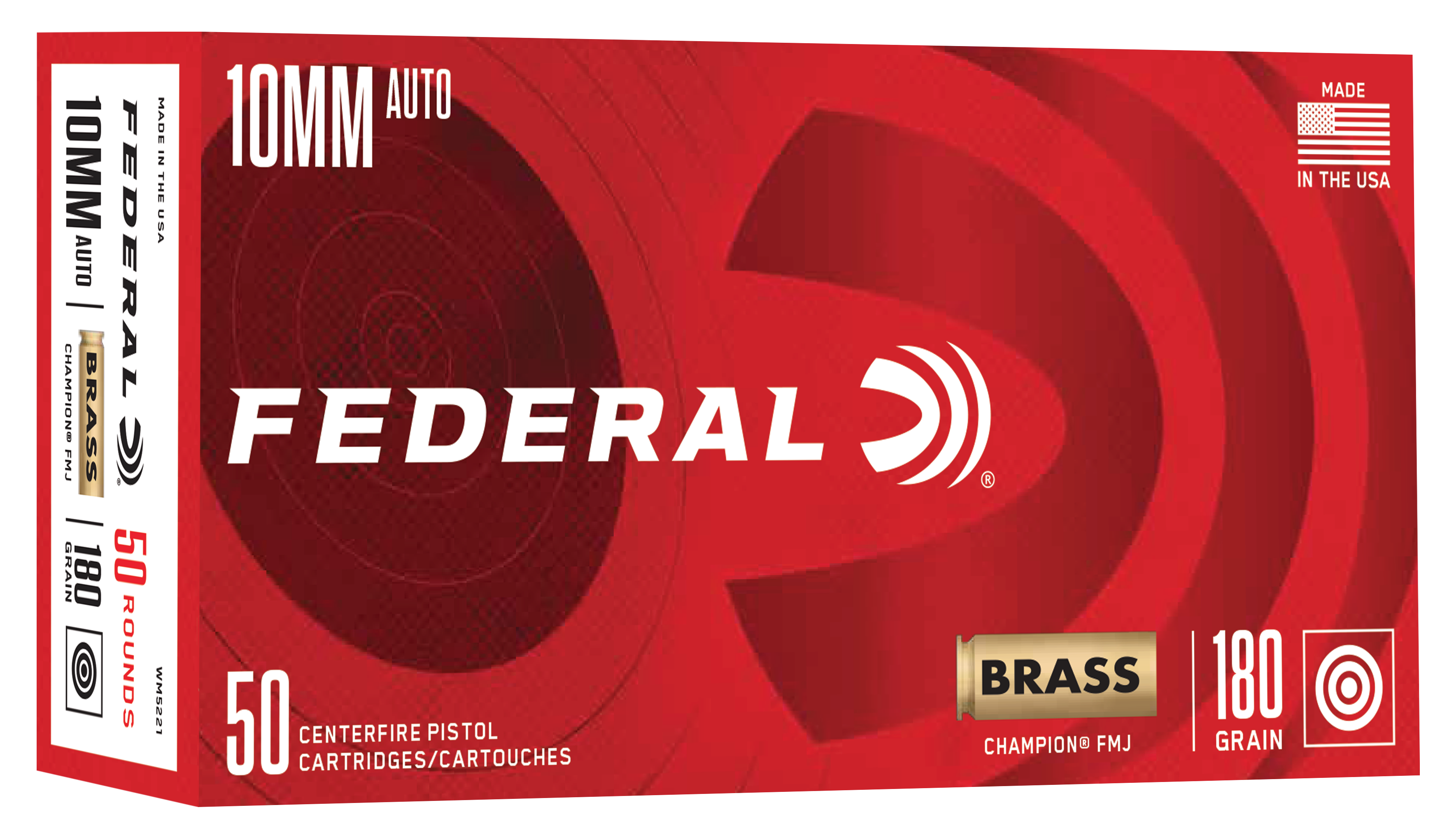 Federal Champion Ammunition 10mm Auto 180 Grain Full Metal Jacket