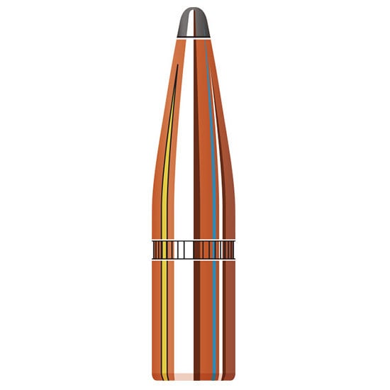 Hornady InterLock Bullets 264 Caliber, 6.5mm (264 Diameter) 140 Grain Spire Point Box of 100