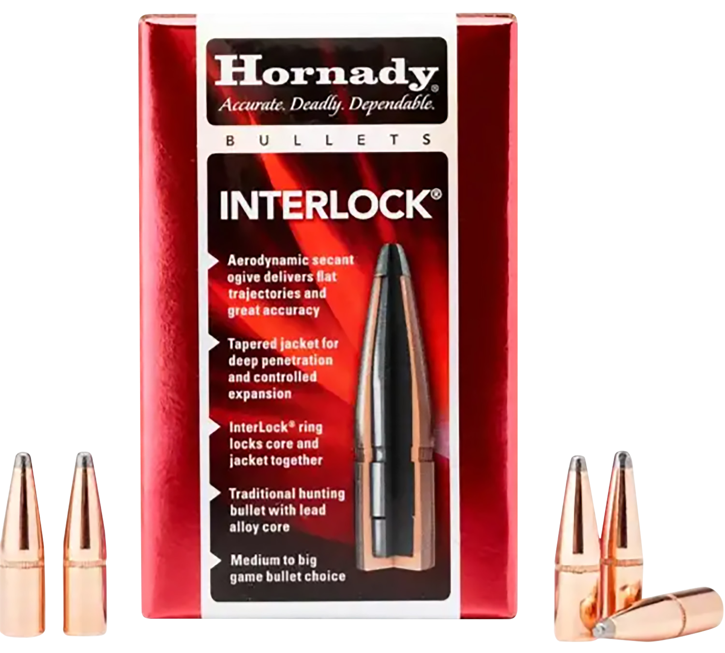 Hornady InterLock Bullets 8mm (323 Diameter) 150 Grain Spire Point Box of 100