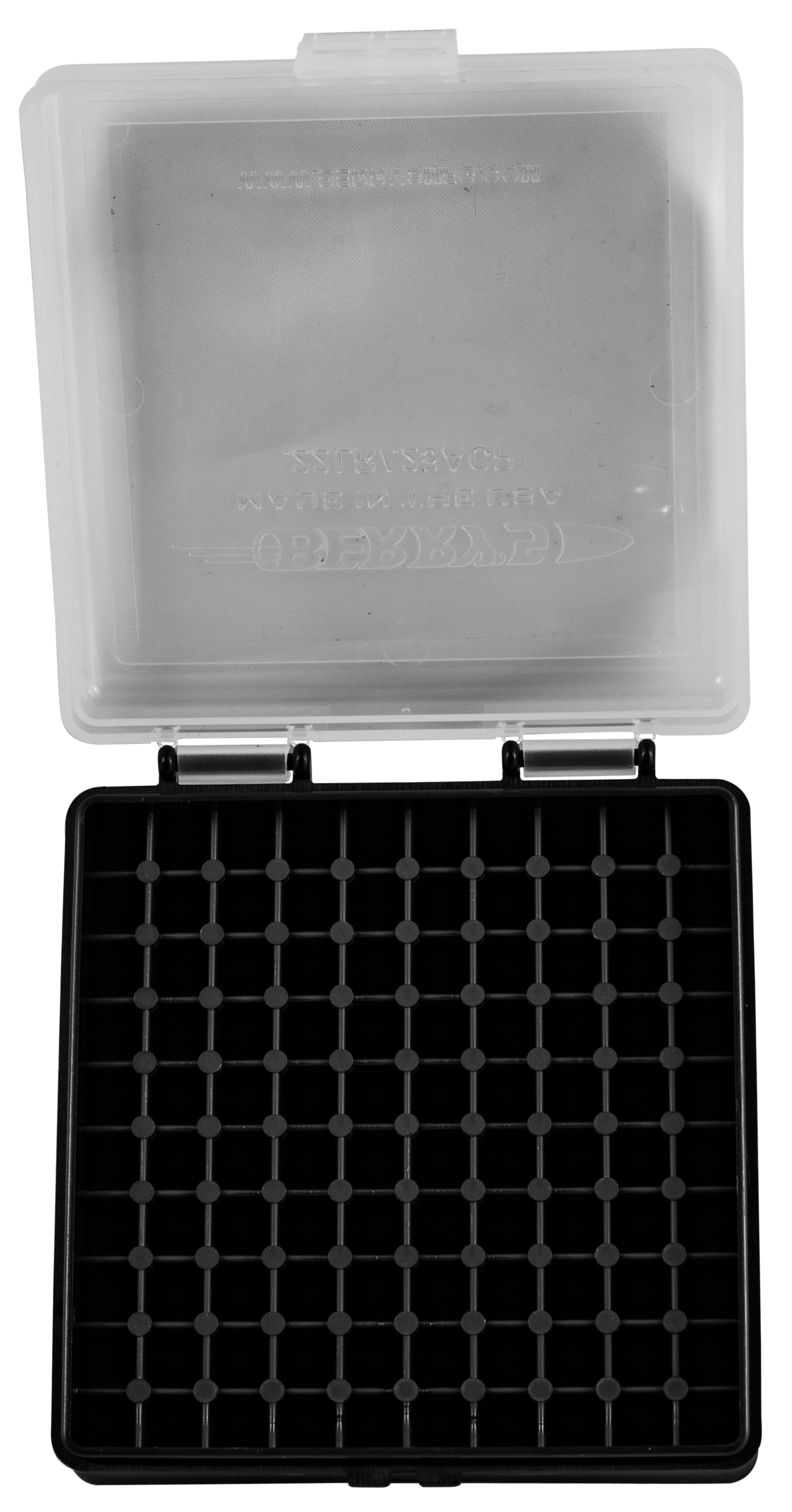 Berrys 63600 Ammo Box22 LR 100rd Clear Lid w/Black Bottom