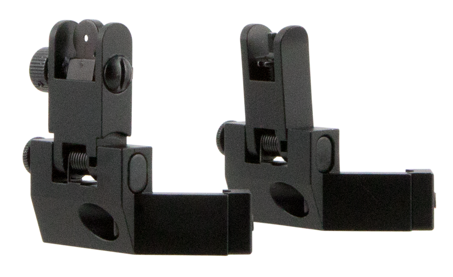 TacFire IS003 45 Degree Flip Up Iron Sight/SpringloadedBlack Anodized Front and Rear for AR-Platform
