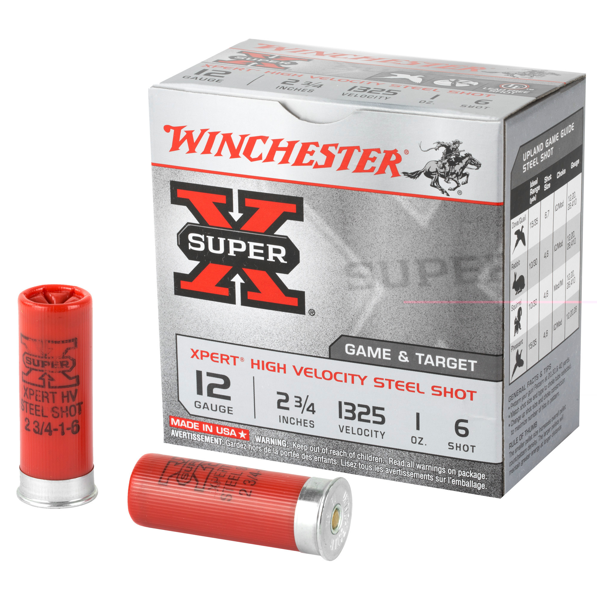 Winchester Xpert Game and Target Ammunition 12 Gauge 2-3/4" Non-Toxic Steel Shot