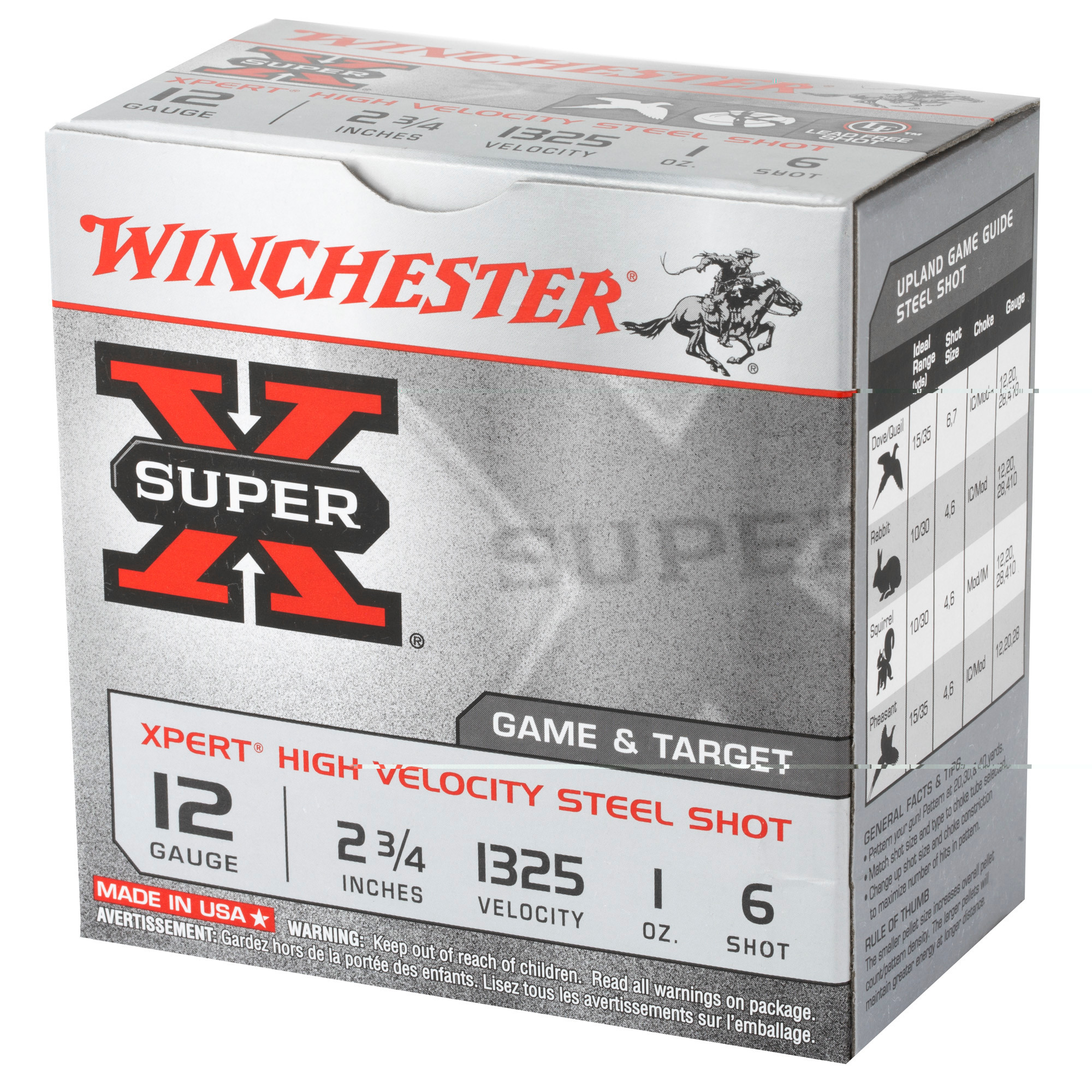 Winchester Xpert Game and Target Ammunition 12 Gauge 2-3/4" Non-Toxic Steel Shot