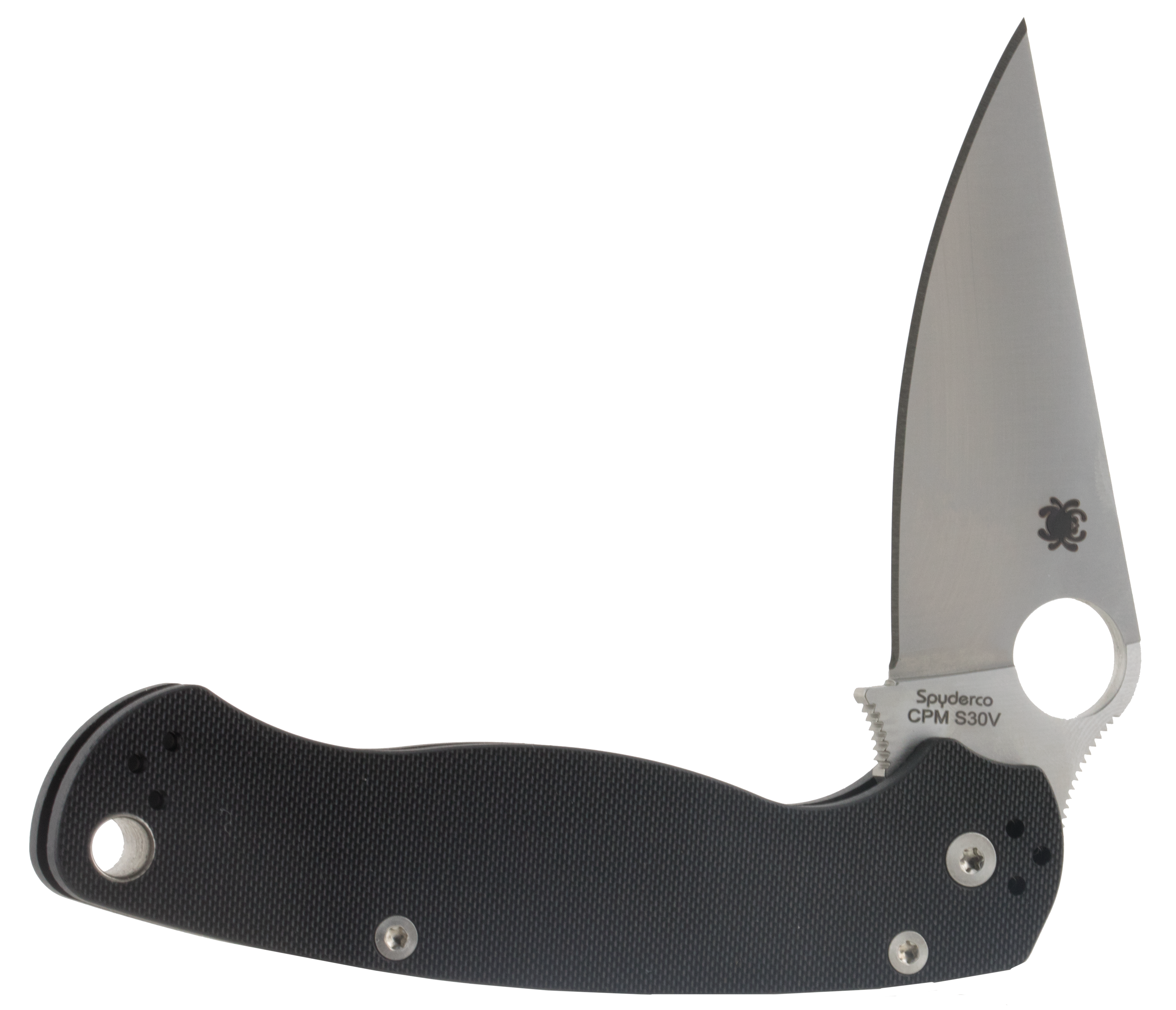 Spyderco C81GP2 Para Military 23.42" Folding Drop Point Plain CPM S45VN SS Blade Black G10 Handle Includes Pocket Clip