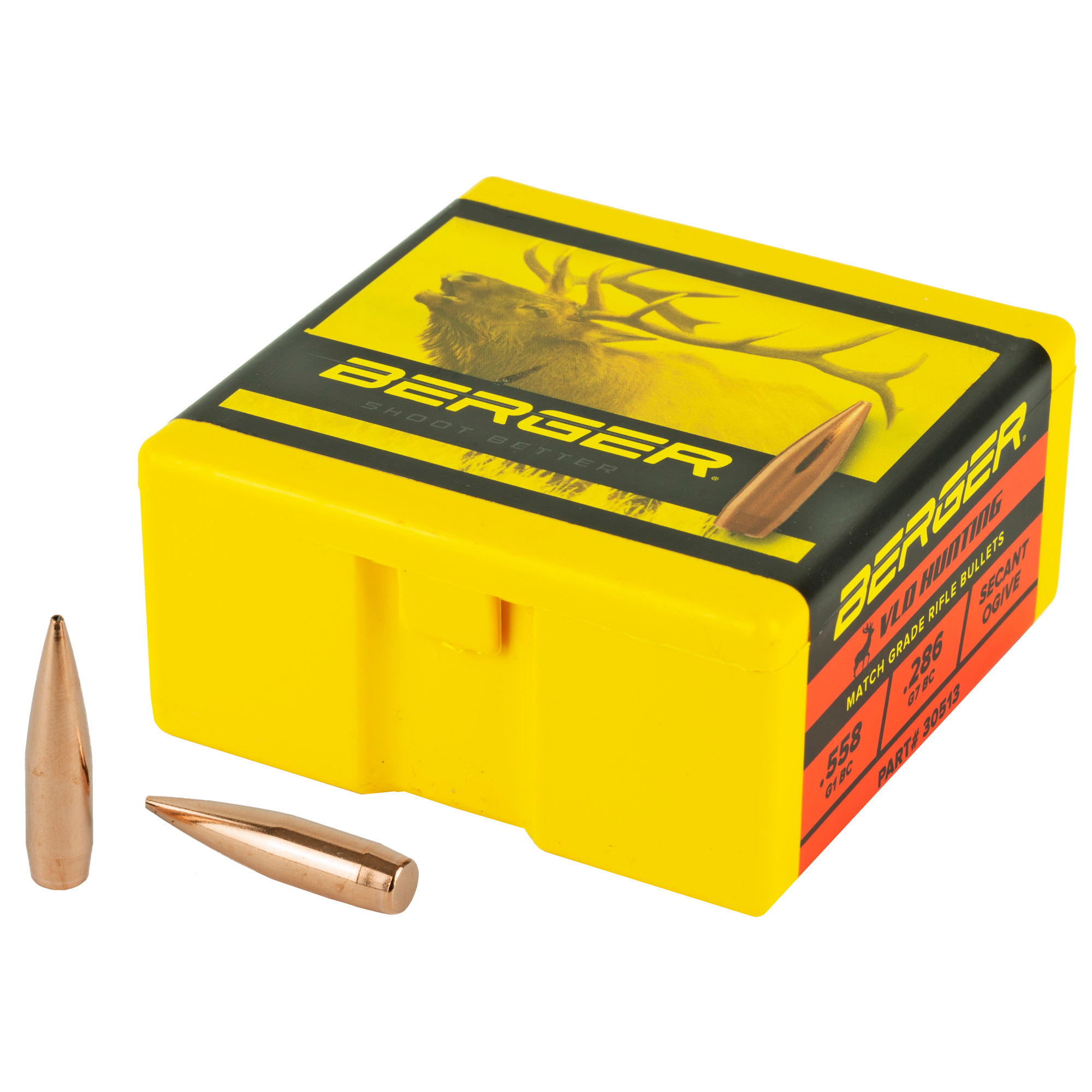 Berger Hunting Bullets 30 Caliber (308 Diameter) 185 Grain VLD Hollow Point Boat Tail