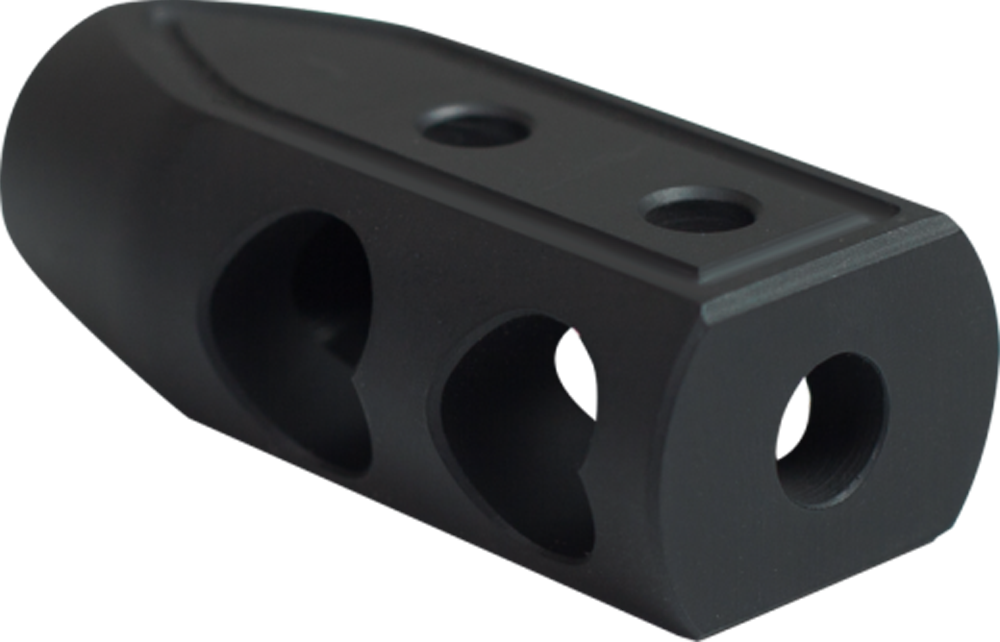 Timber Creek Outdoors 65HBBLC Heart Breaker Muzzle Brake Black Cerakote with 5/8"-24 tpi Threads for 6.5 Grendel AR-Platform