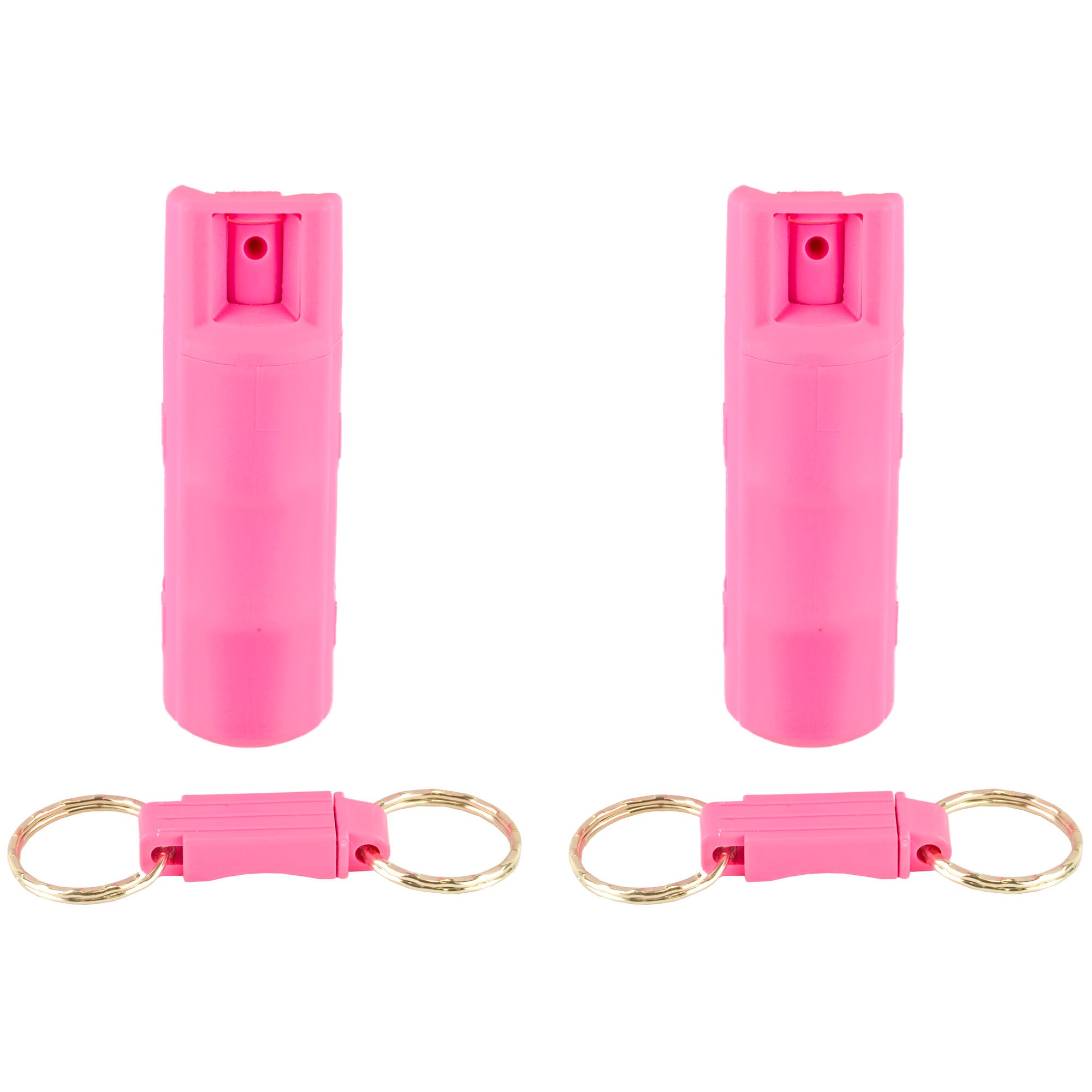 Sabre Key Case Pepper Spray w/ QR Key Ring Combo Pack Pink