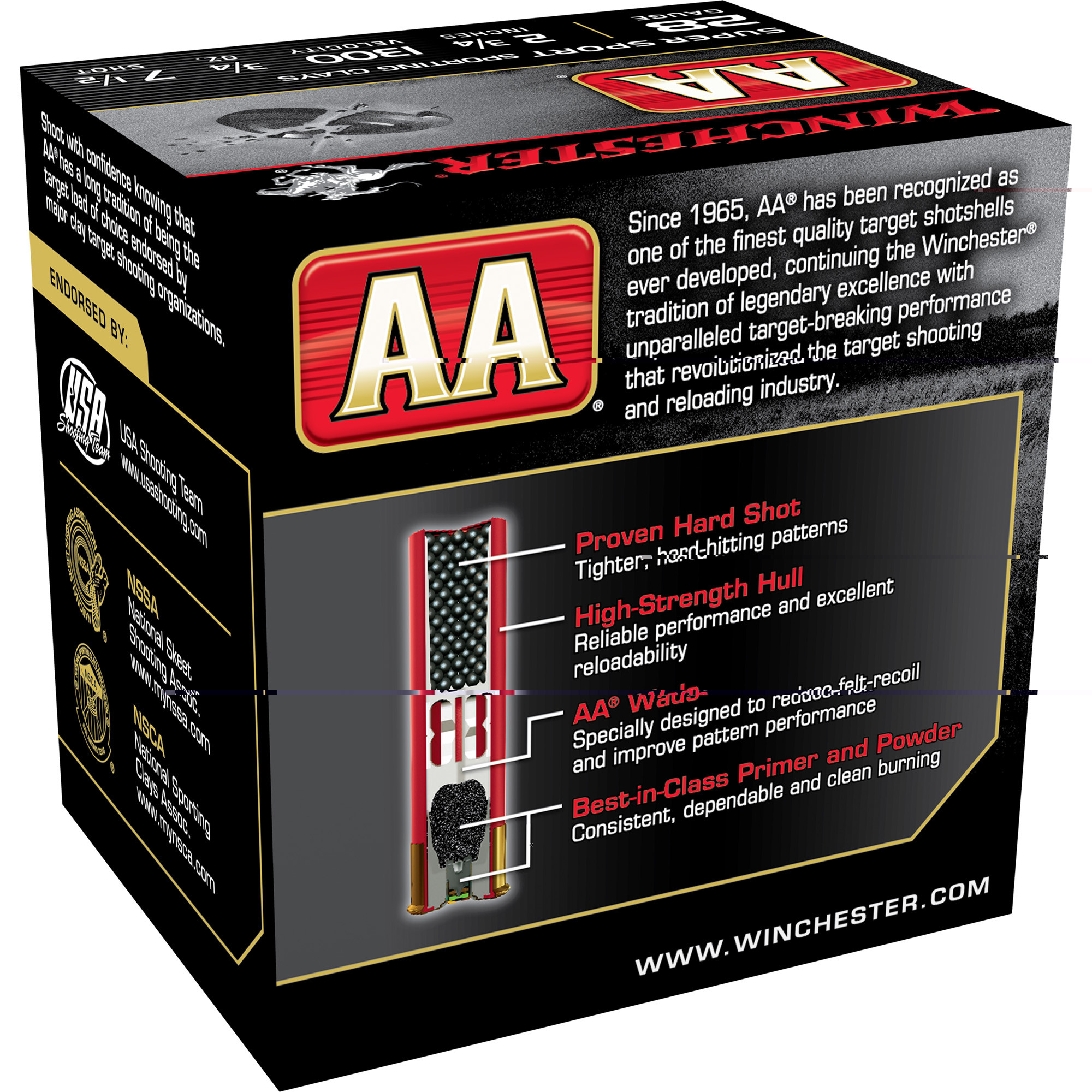 Winchester Ammo AASC287 AA Super Sport Sporting Clay 28 Gauge 2.75" 3/4 oz 1300 fps 7.5 Shot 25ea