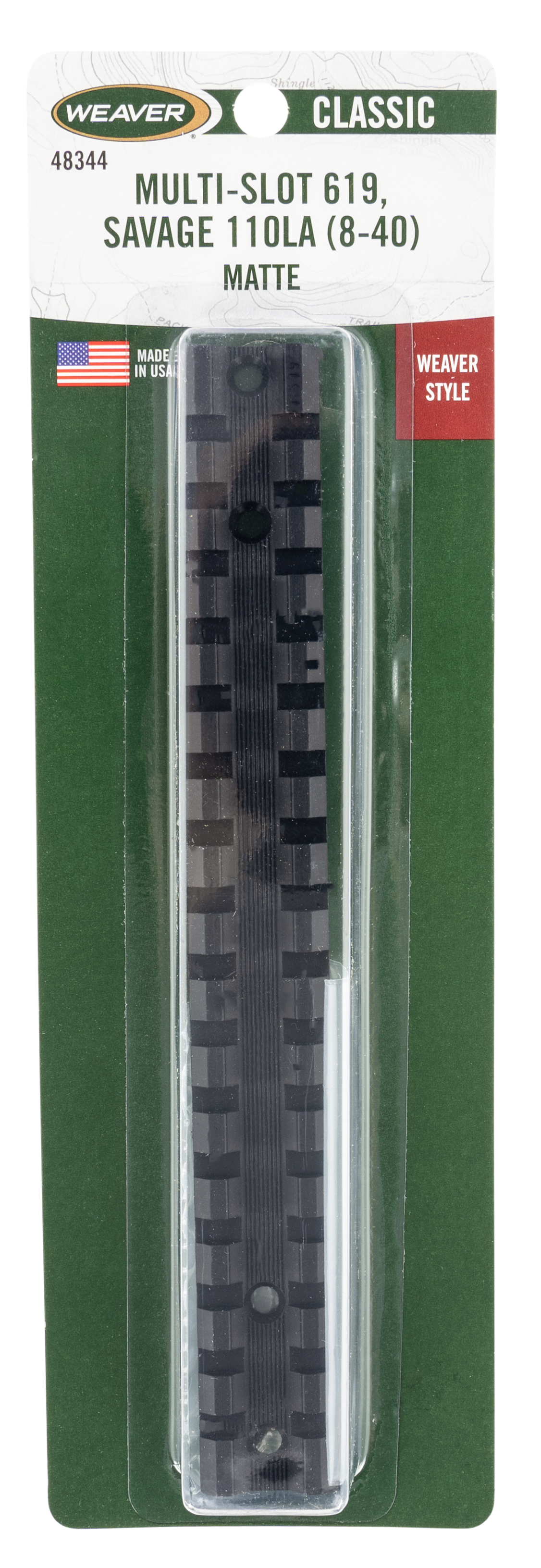 Weaver Multi Slot Tactical Base Matte, Savage 110 Accu-Trigger Long Action (8-40)