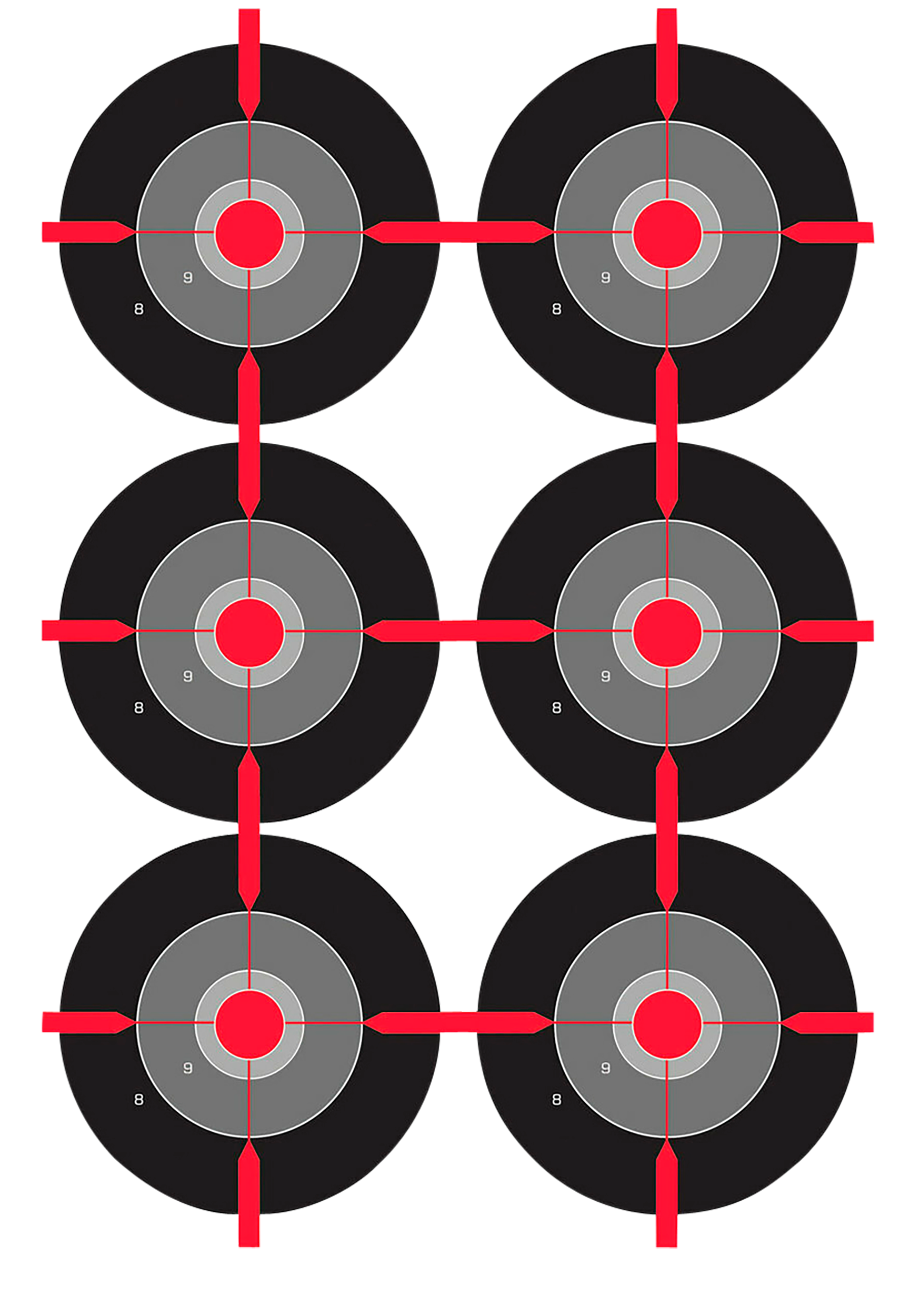 Birchwood Casey 35703 Dirty Bird Multiple Bull's-Eye Bullseye Tagboard Target 12" x 18" 100 Per Pkg