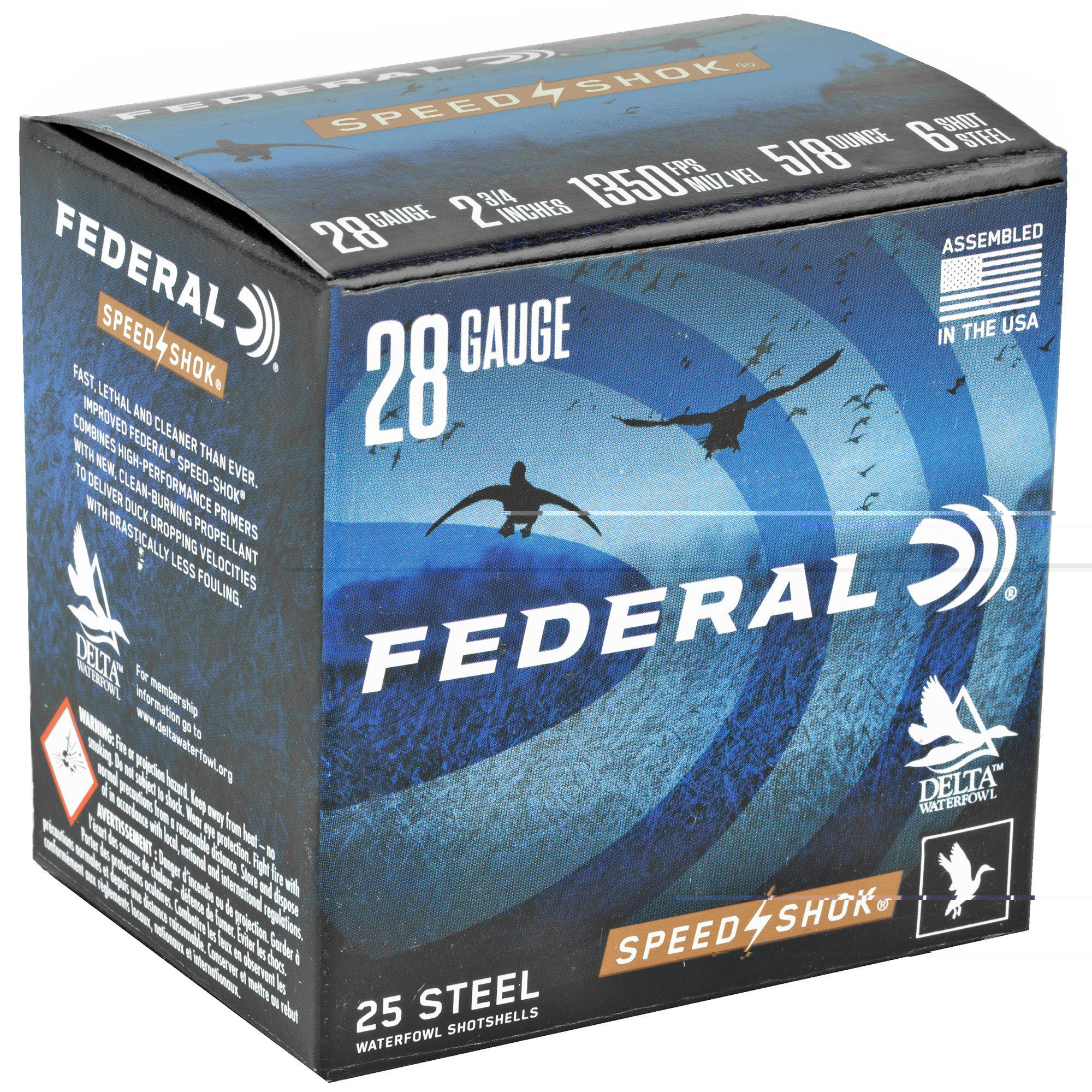 Federal Speed-Shok Ammunition 28 Gauge 2-3/4" 5/8 oz #6 Non-Toxic Steel Shot